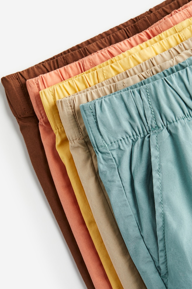 5-pack pull-on shorts - Dusty turquoise/Light beige - 3
