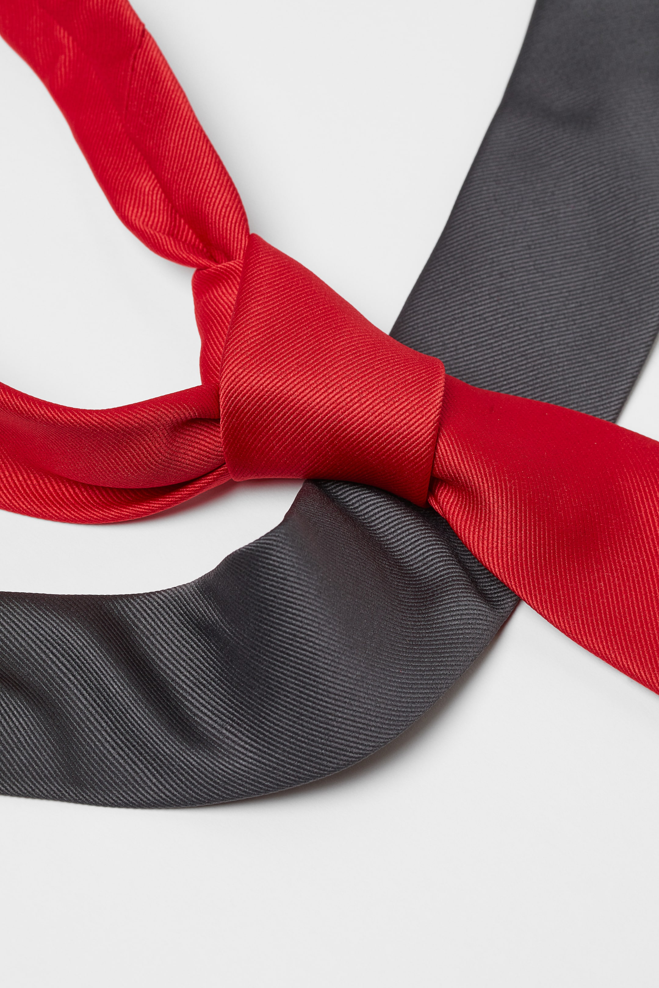 View larger image: 2-pack ties - Red/Dark grey - Men | H&M IN 2