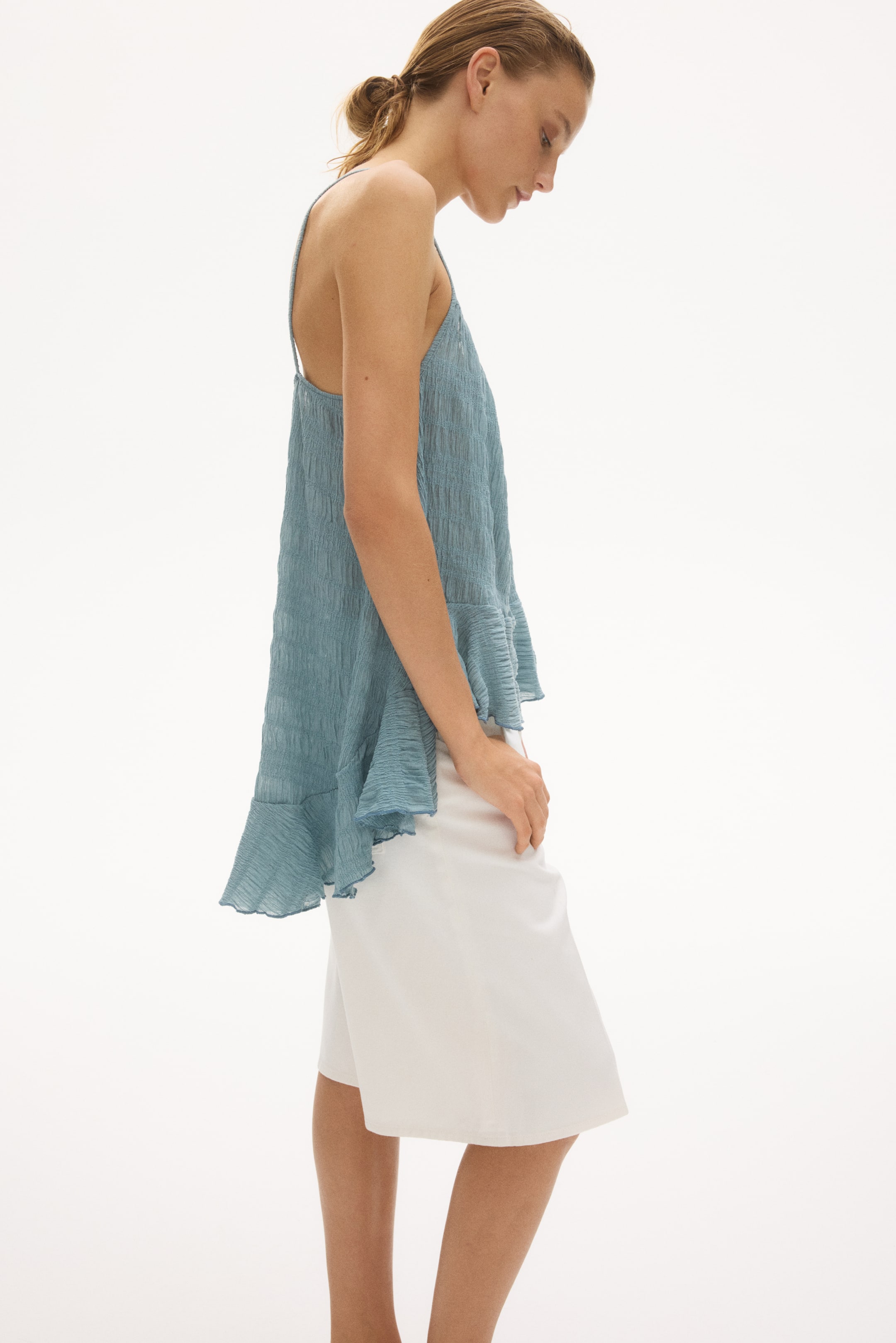 Flounced Smocked Top