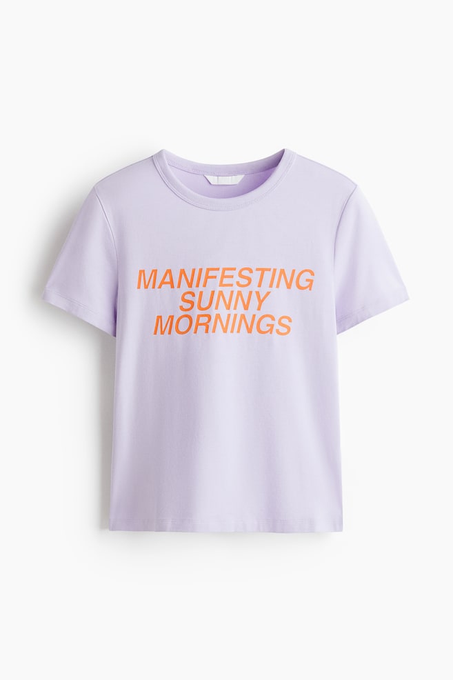 Printed Viscose-Blend T-Shirt - Light Purple/Manifesting/White/Out of Office/Butter yellow/Tan Lines - 1