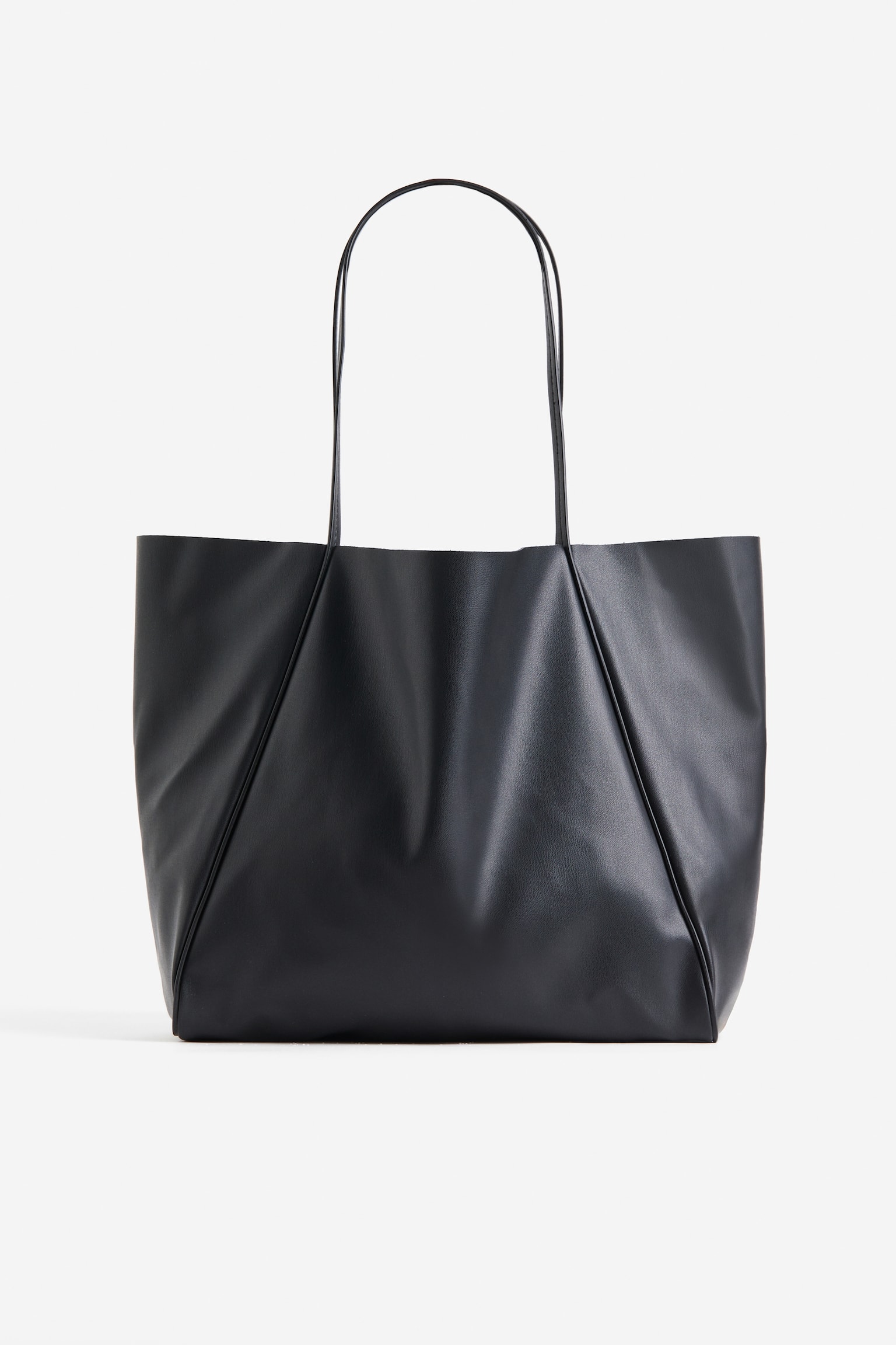 Coated Shopper - Black/Light beige/Grey - 1