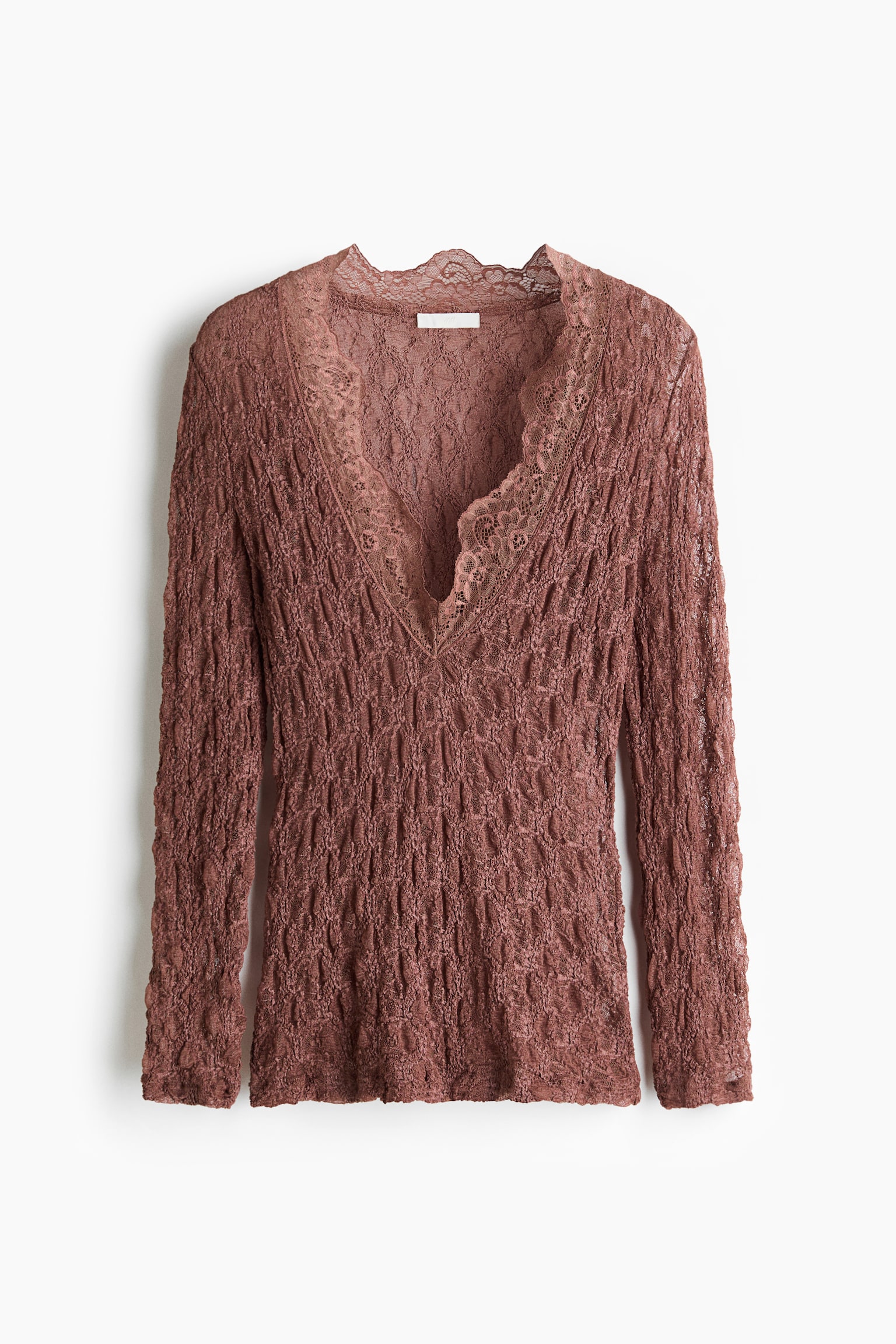 Čipkové tričko - Staroružová - 1