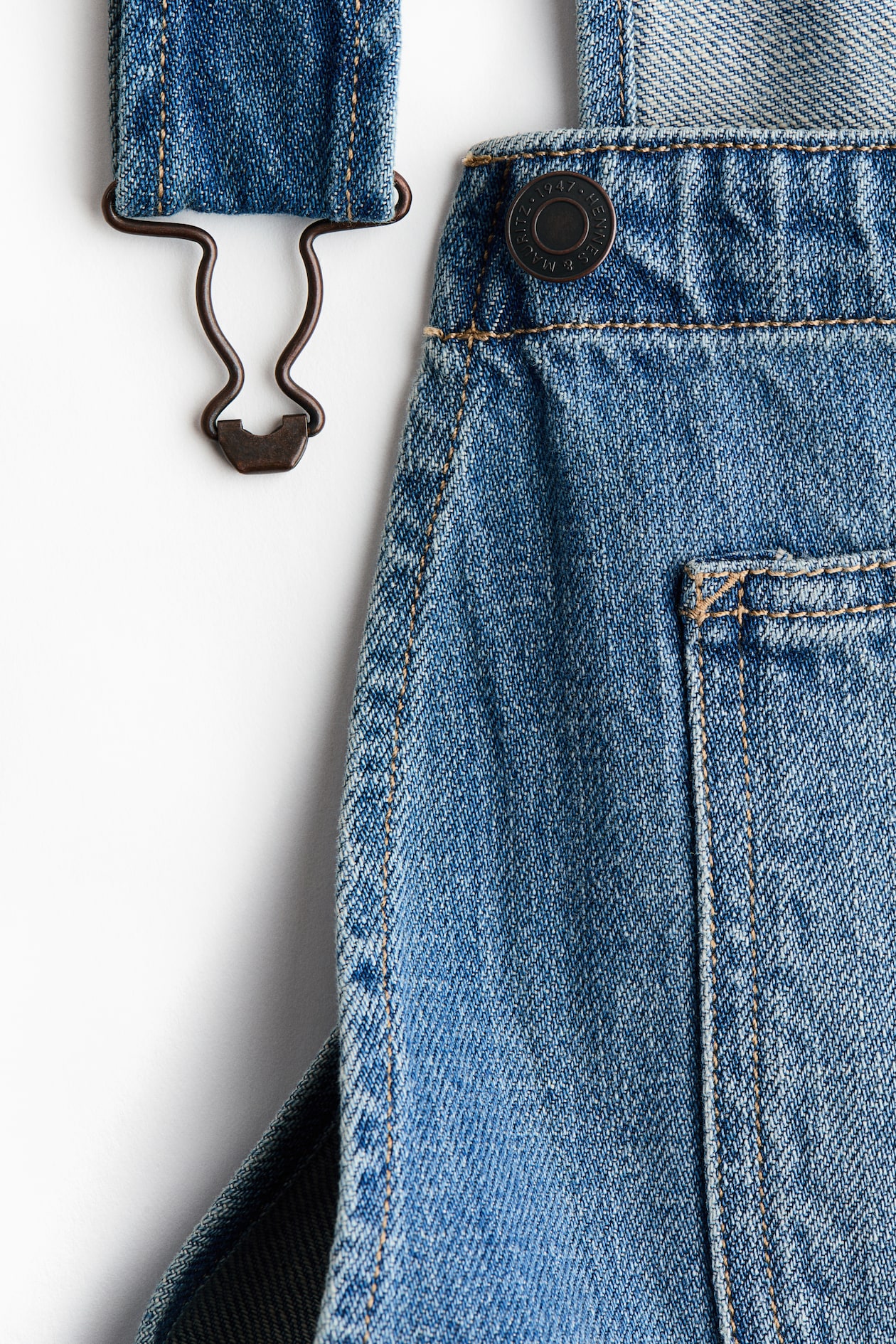 Denim dungaree dress