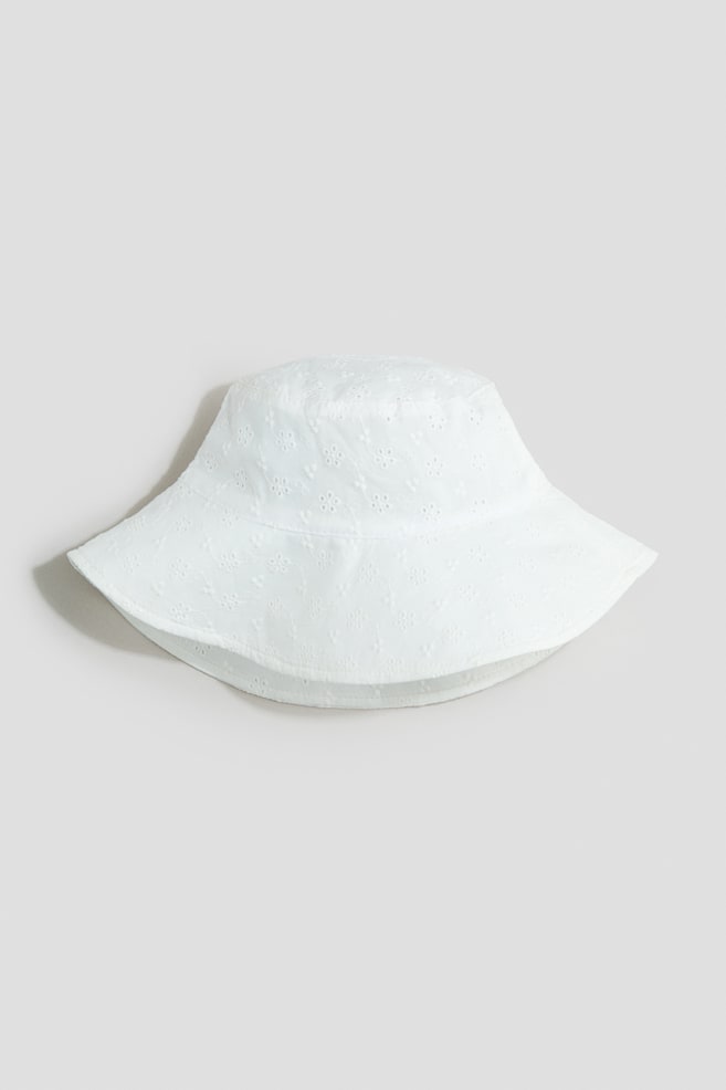 Cotton sun hat - White/Blue/Cherries - 1