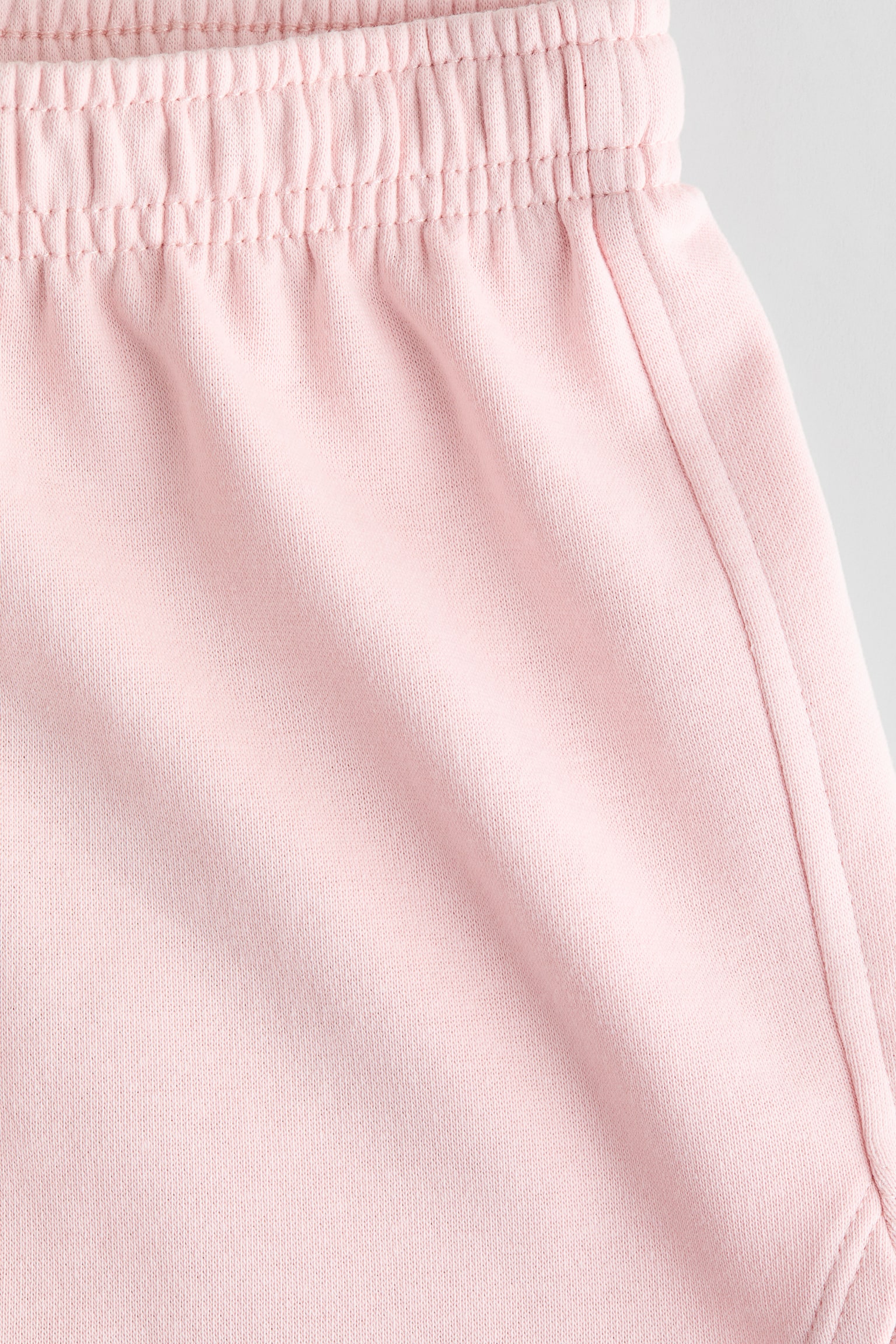 מכנסי טרנינג קצרים - ורוד בהיר/אפור בהיר מלאנז' - 2