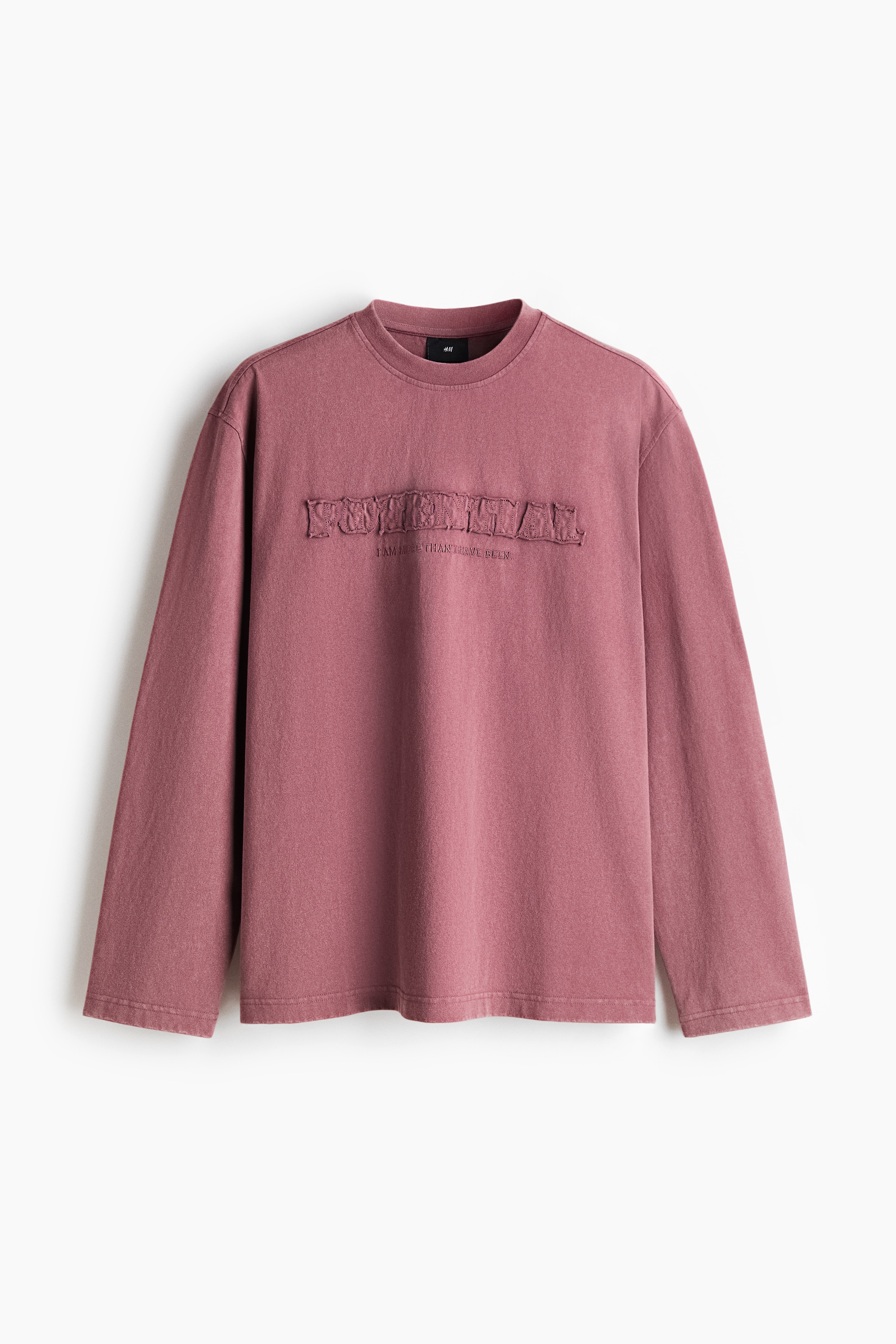 Loose Fit Long-sleeved T-shirt - Dark pink/Potential/Black/Whatever You Lose/Cream/Whatever You Lose