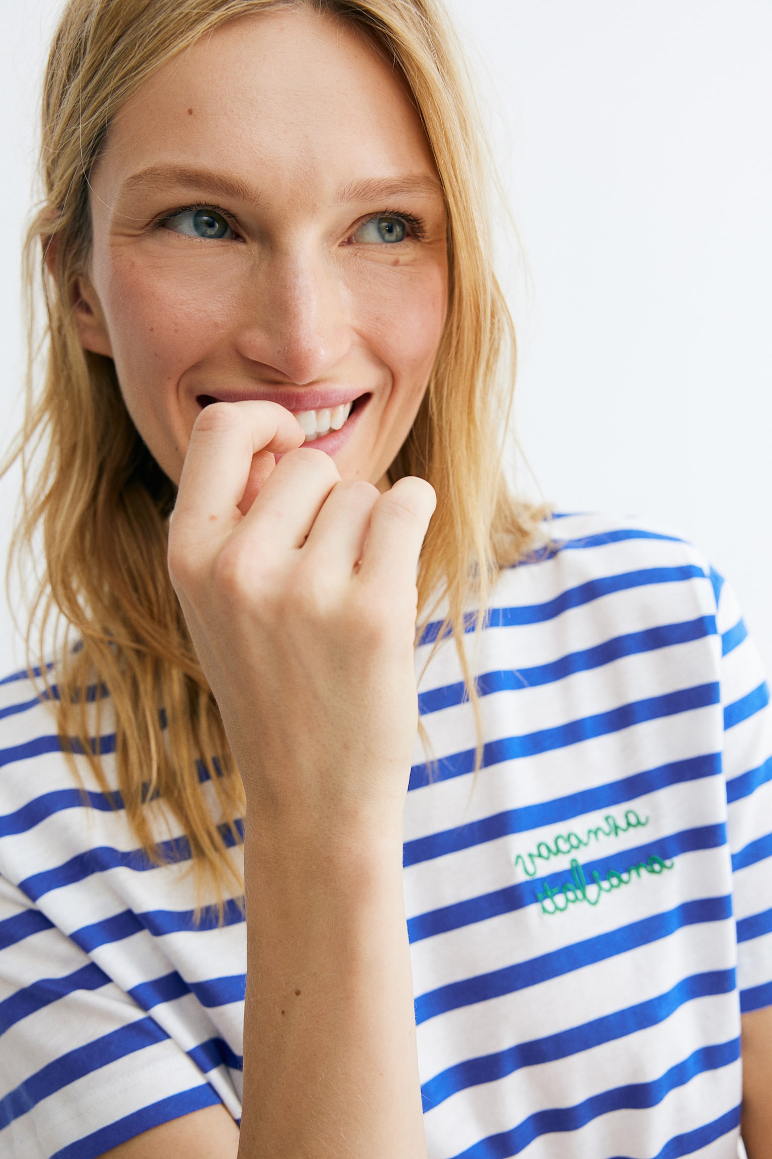 Cotton T-shirt - White/Bright blue striped/White/The Hamptons/Cream/Paris - 4