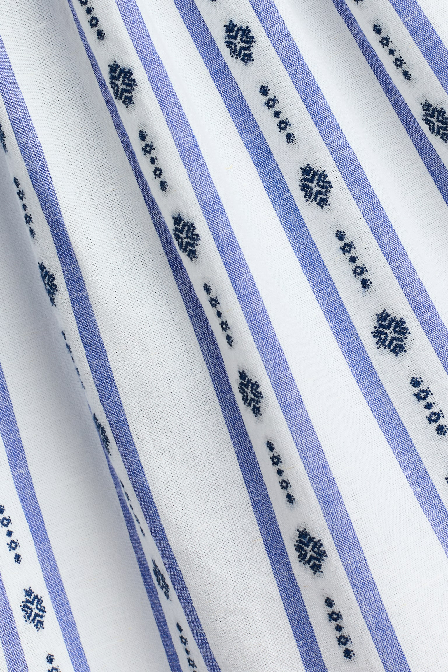 Váy hai dây may xếp nếp - Màu trắng/Hoa văn - 5