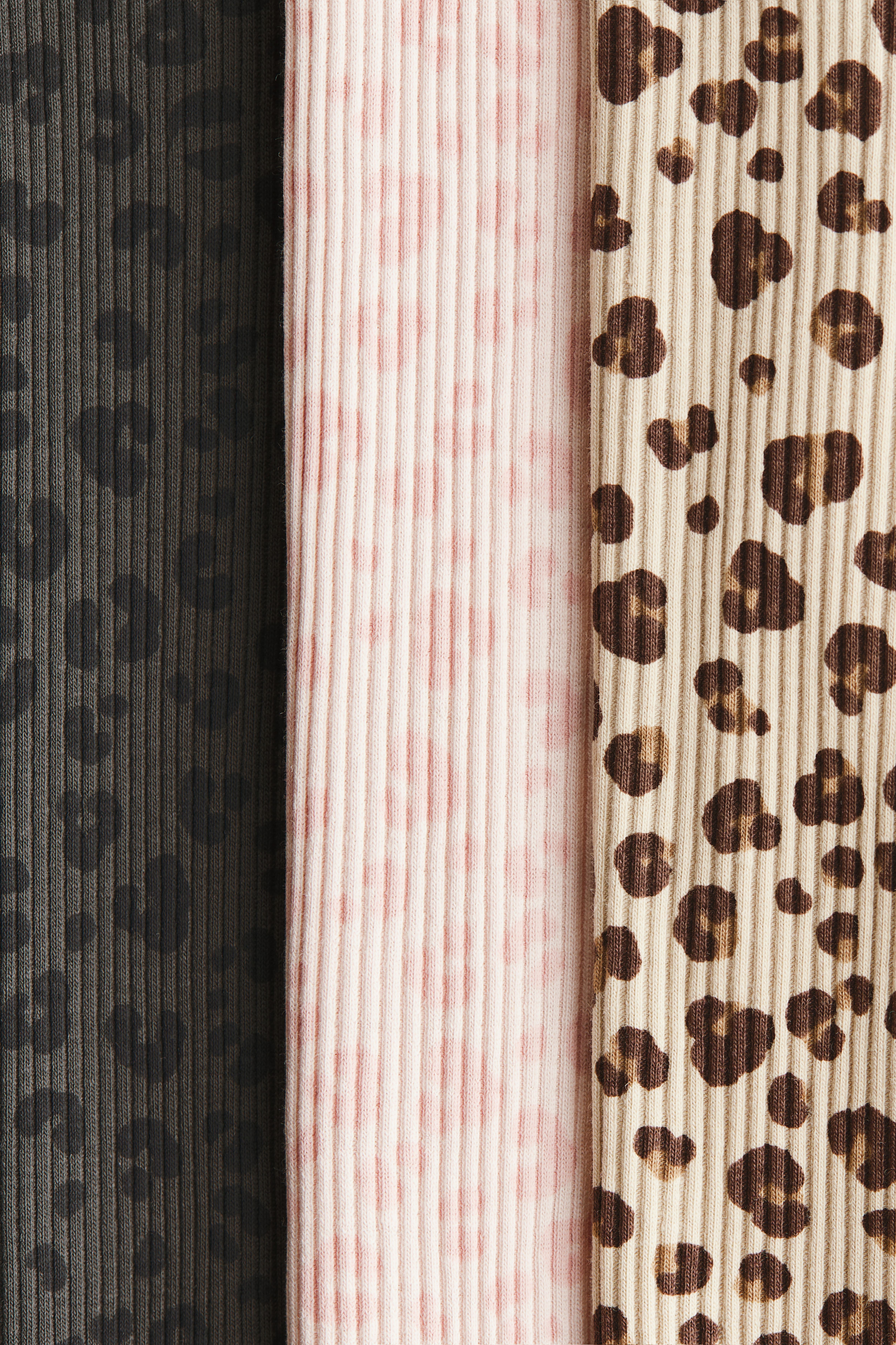 3-Pack Ribbed Cotton Leggings