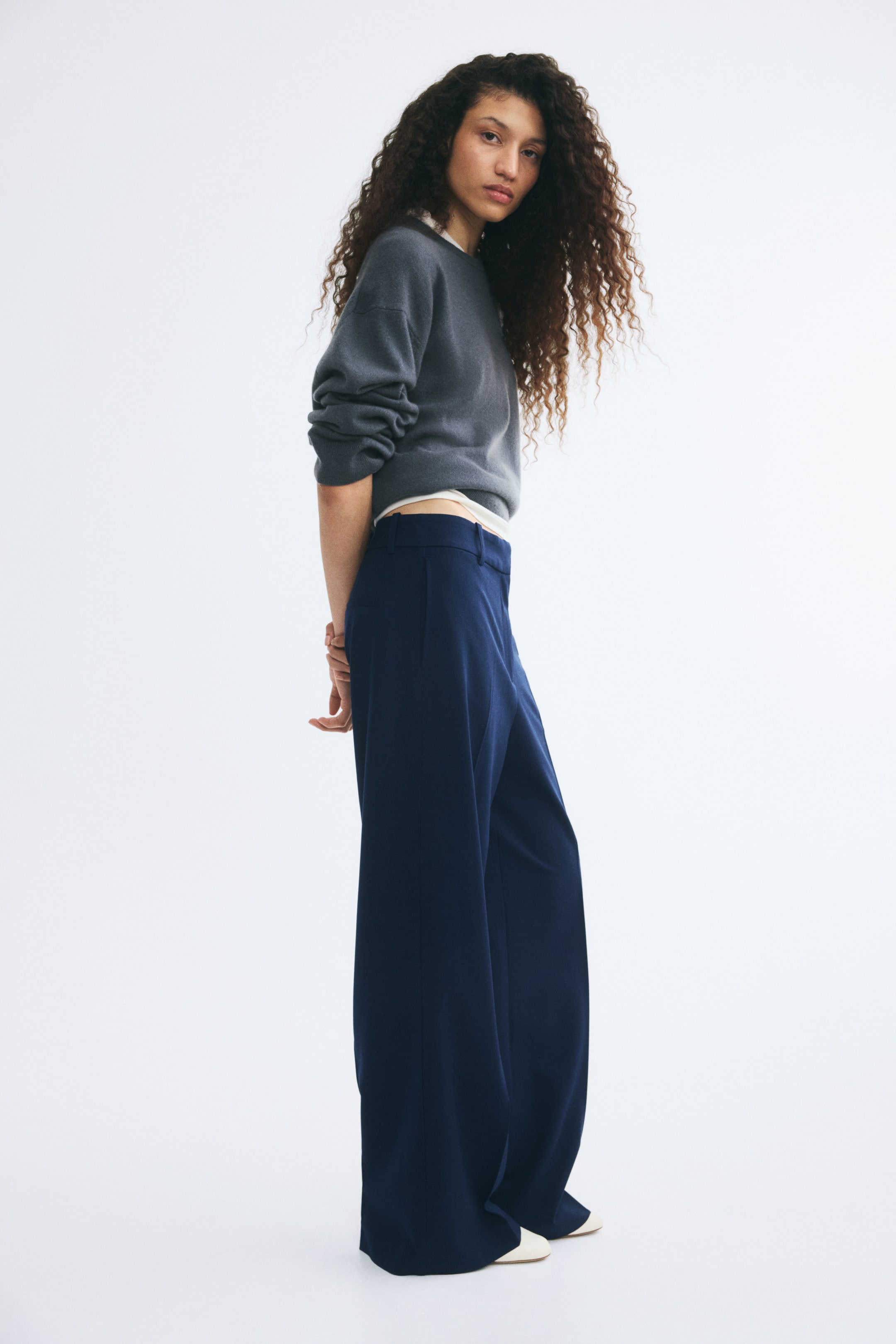Wide-Leg Dress Pants