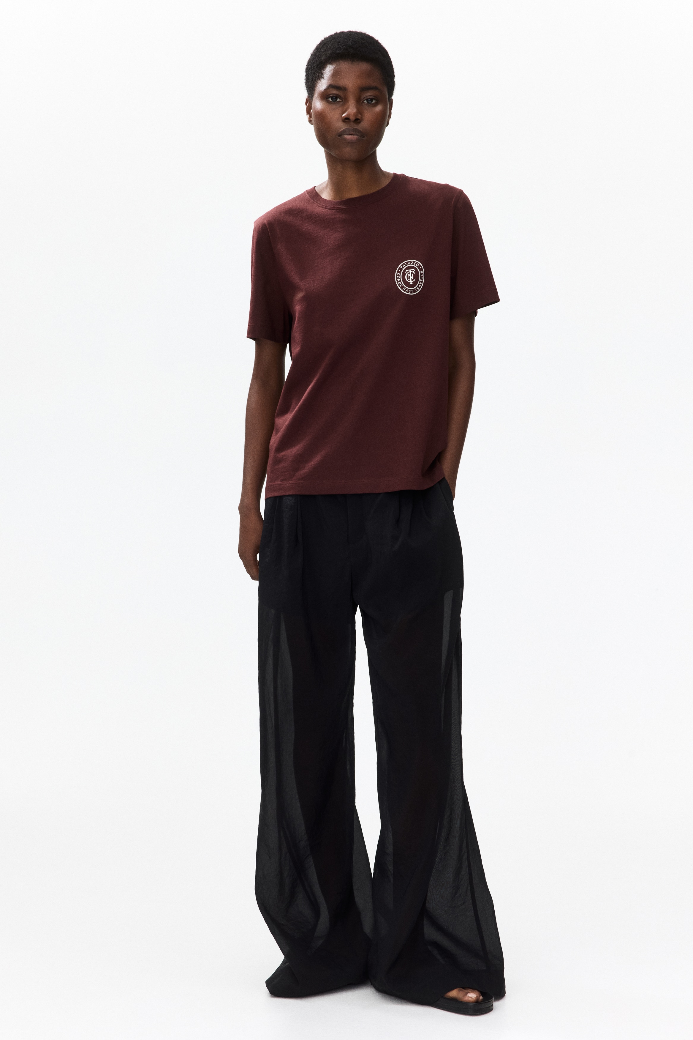 プリントTシャツ - ブラウン／Condé Nast Traveller - レディース | H&M JP