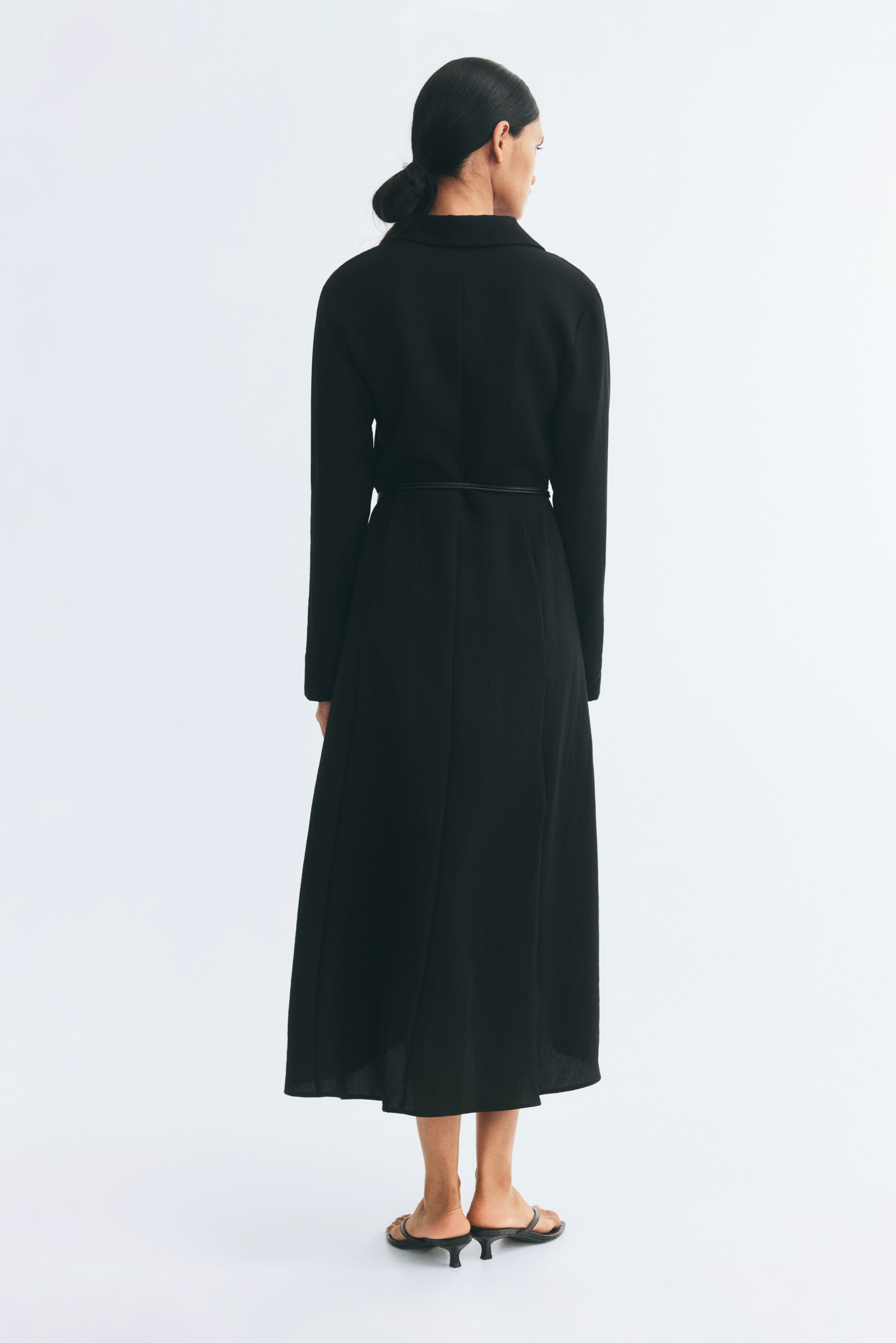 Flared Dress with Belt thumbnail 4