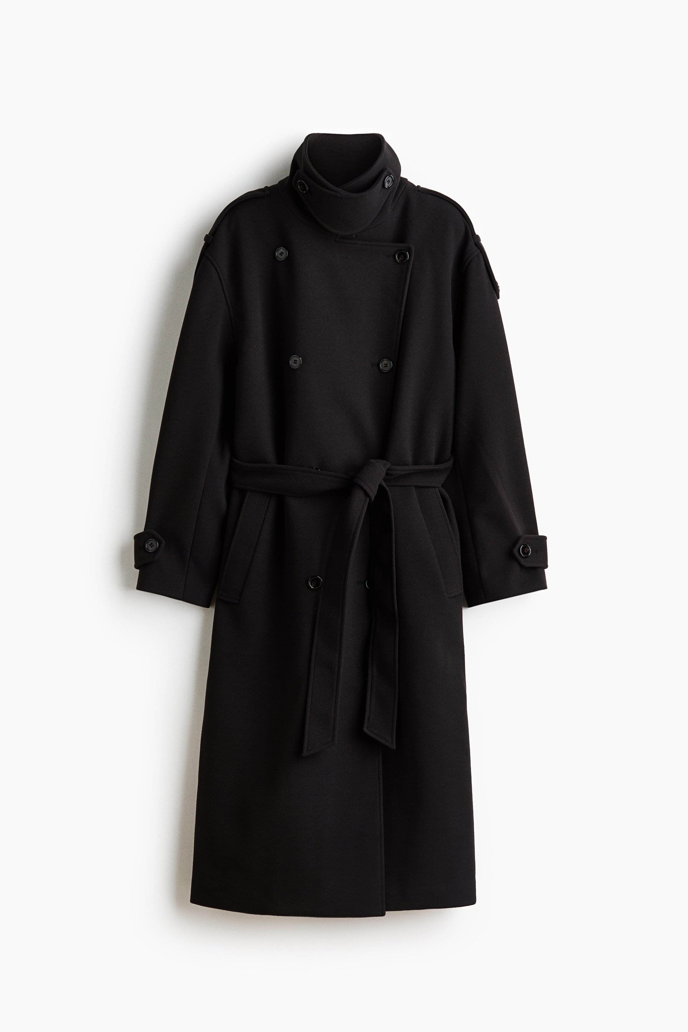 Oversized funnel-collar coat