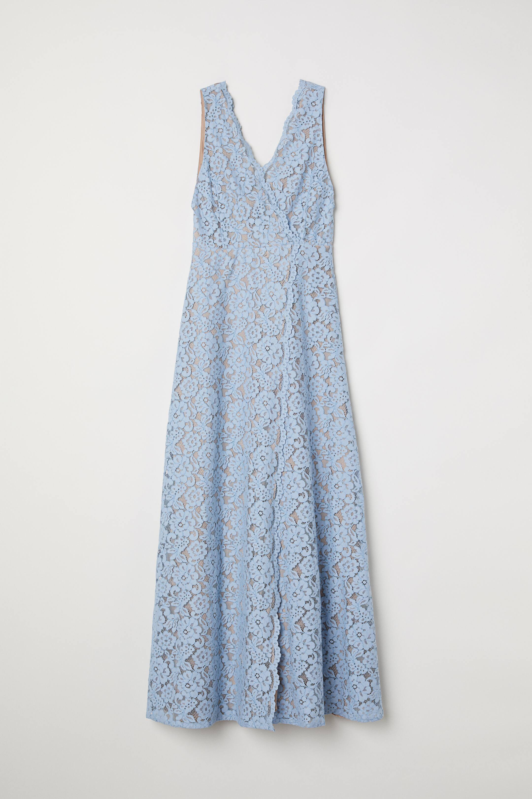View larger image: Long lace dress - Light blue - Ladies | H&M IE 1