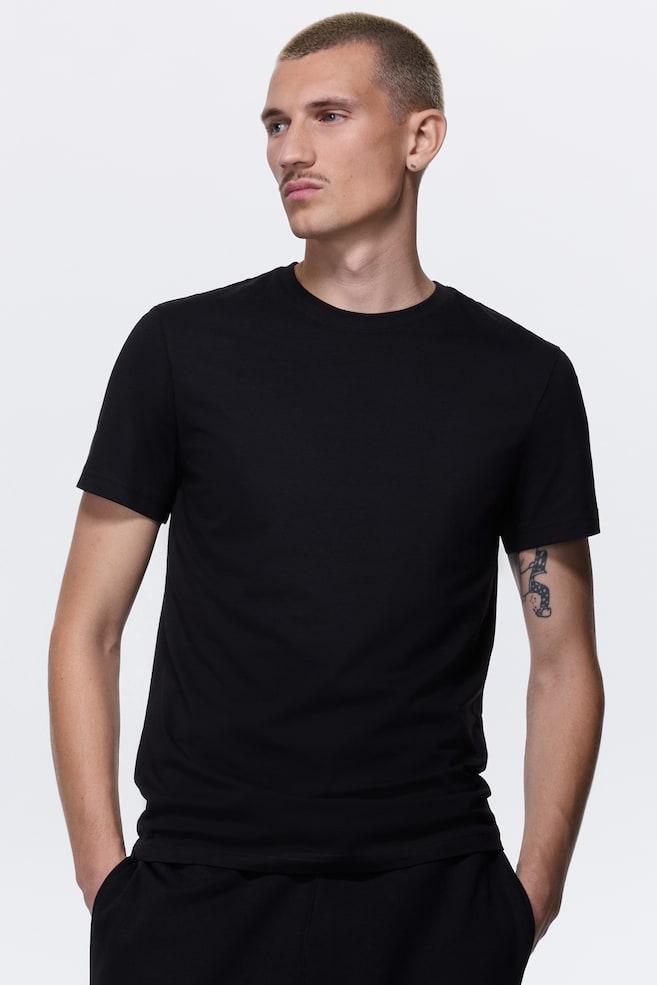 Playera Slim Fit - Negro/Blanco/Azul marino/Verde caqui/Café oscuro - 2