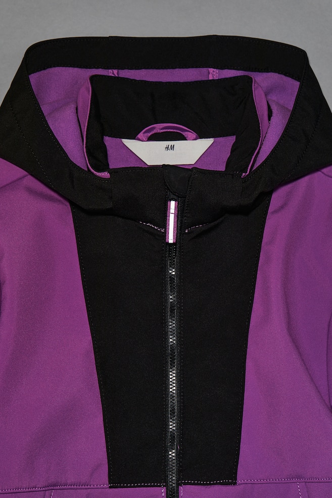 Water-resistant softshell jacket - Purple/Black - 3