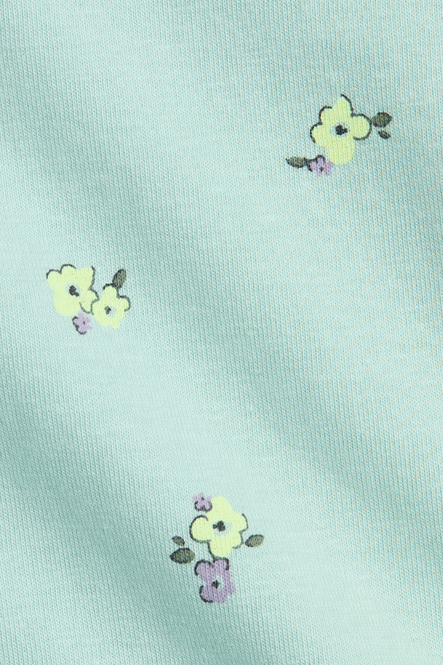 Cotton Top with Overlocked Trim - Mint green/floral/Cream/cherries/Light dusty purple/cherries - 2