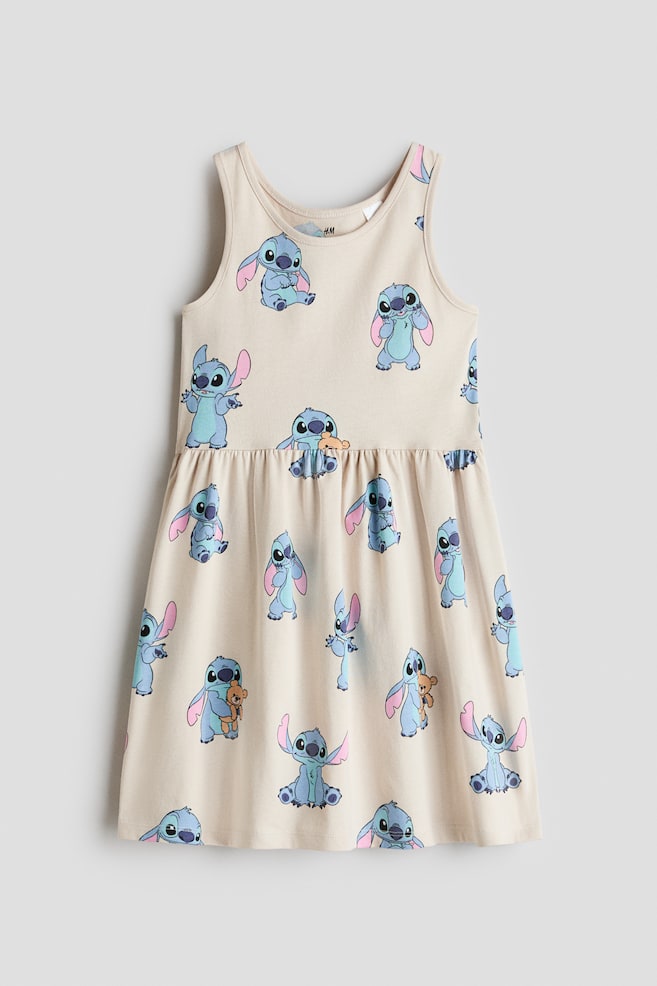 Printed cotton dress - Light beige/Lilo & Stitch/Light dusty pink/Hello Kitty/White/SmileyWorld® - 1