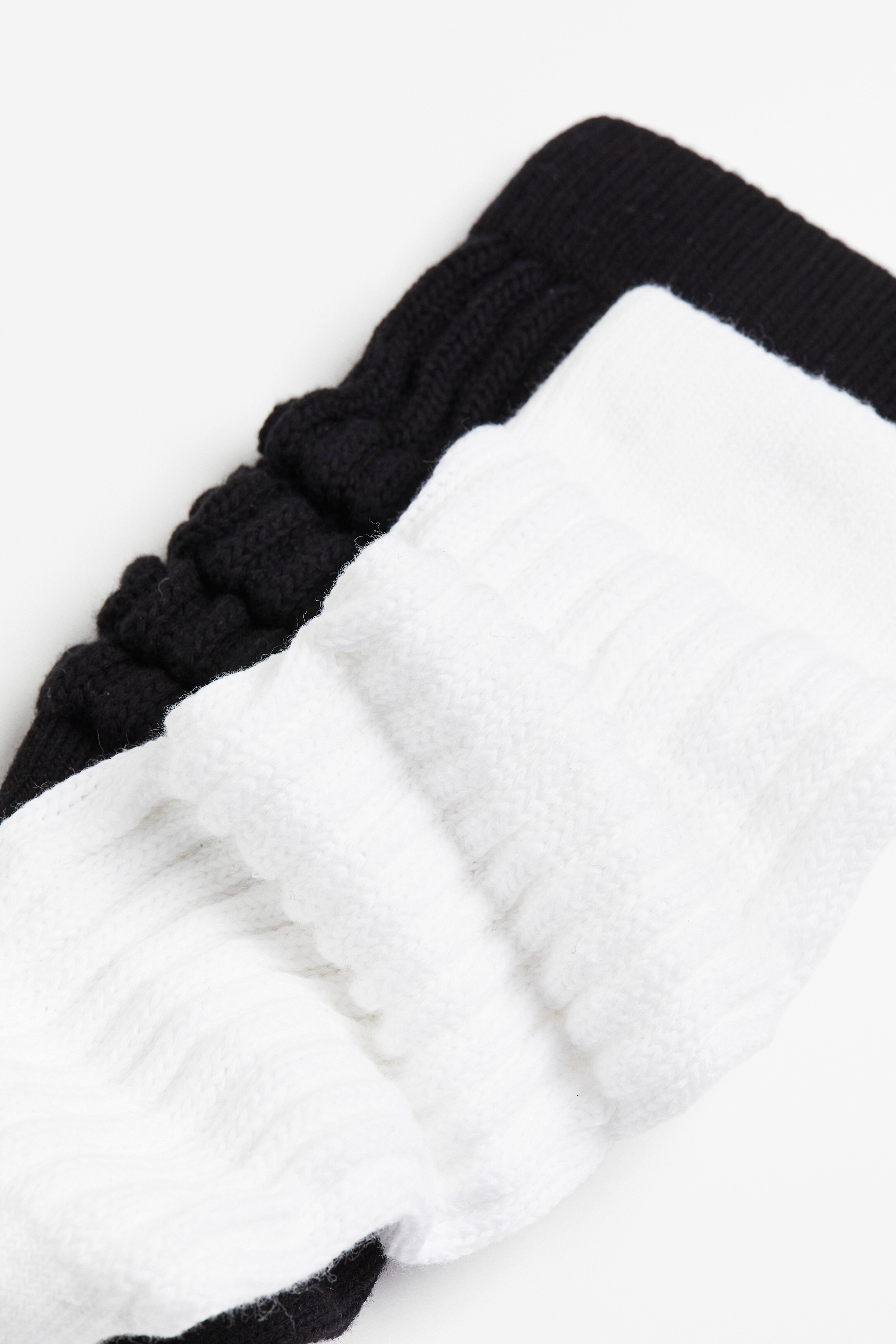 Lot De 2 Paires De Chaussettes Hautes - Blanc/noir - FEMME | H&M FR