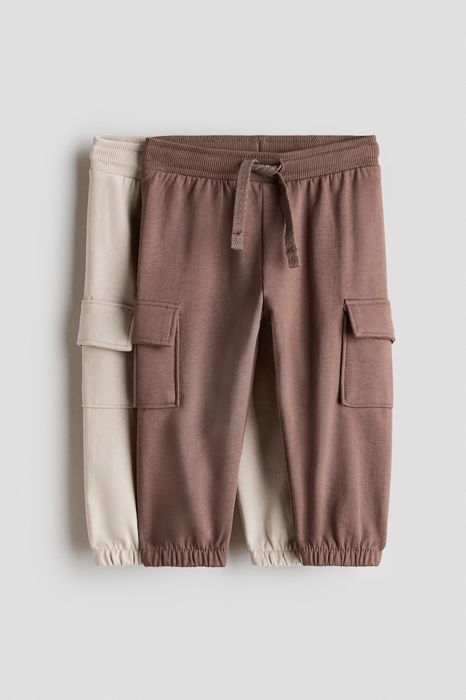 2-pack Cargo Joggers - Light beige/Brown/Navy blue/light beige/Light khaki green/Dark grey/Dark gray/dusty turquoise/Light beige/beige/Beige/dark brown/Light green/light gray/Navy blue/light beige - 1