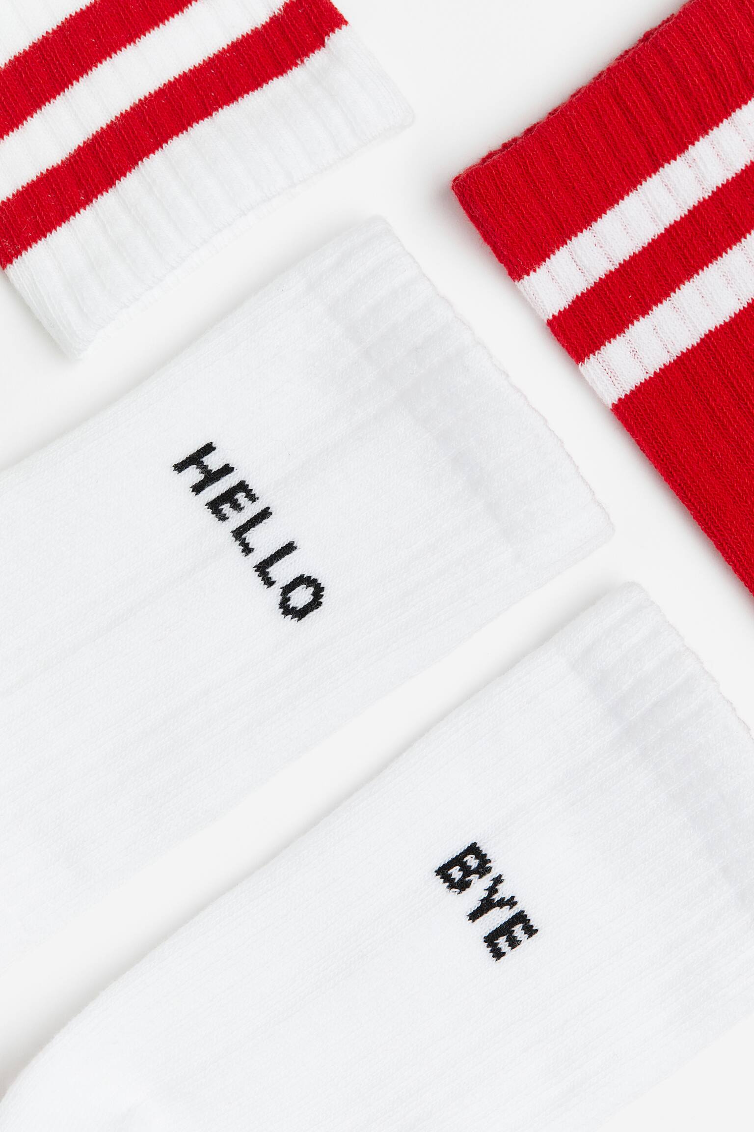 Bộ 3 đôi tất - Màu đỏ/Trắng - 2
