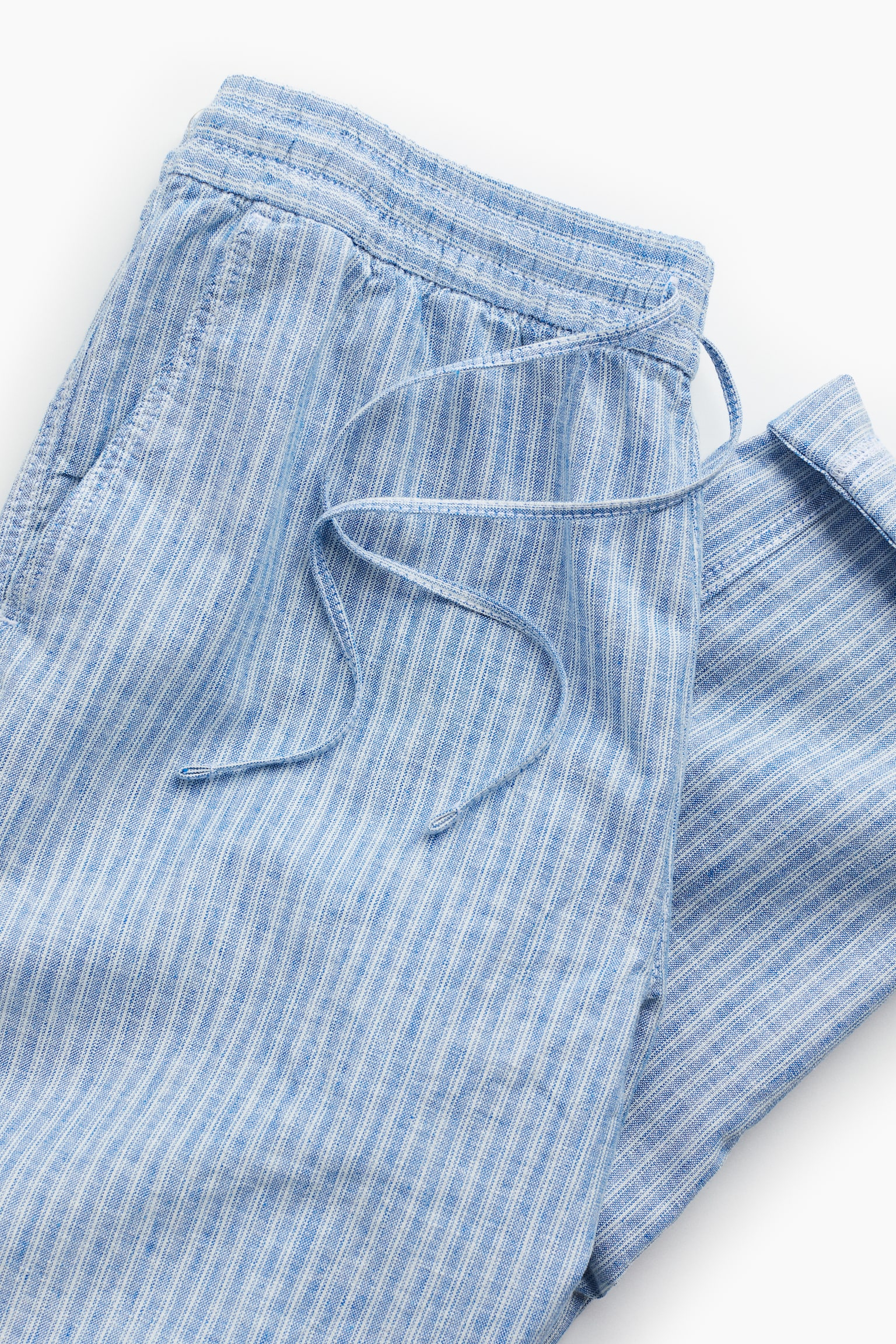 Linen Blend Joggers - Light blue/Stripe/Black/Light blue/Light beige/Beige/Stripe/Khaki green/Navy blue - 5