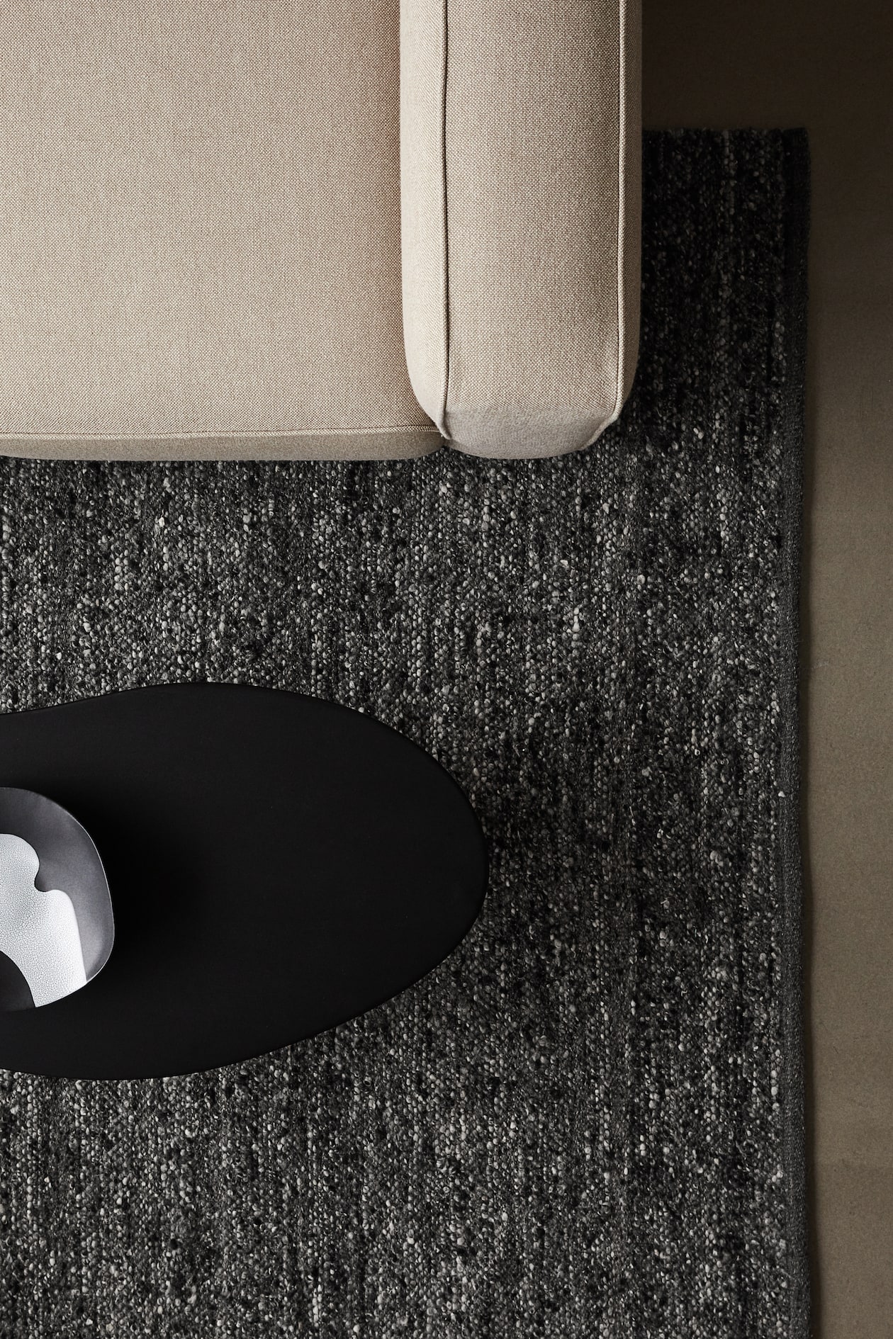Large wool-blend rug - Dark grey/Patterned - Home All | H&M GB