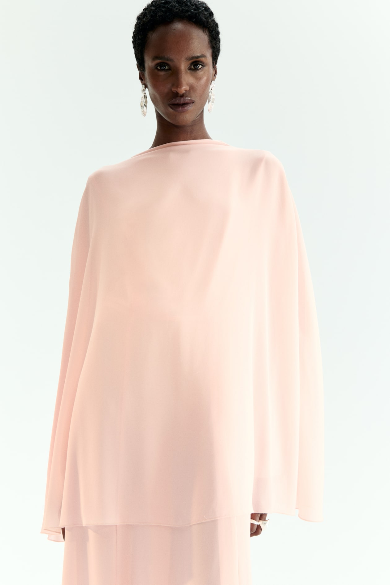 Cape-Detail Dress