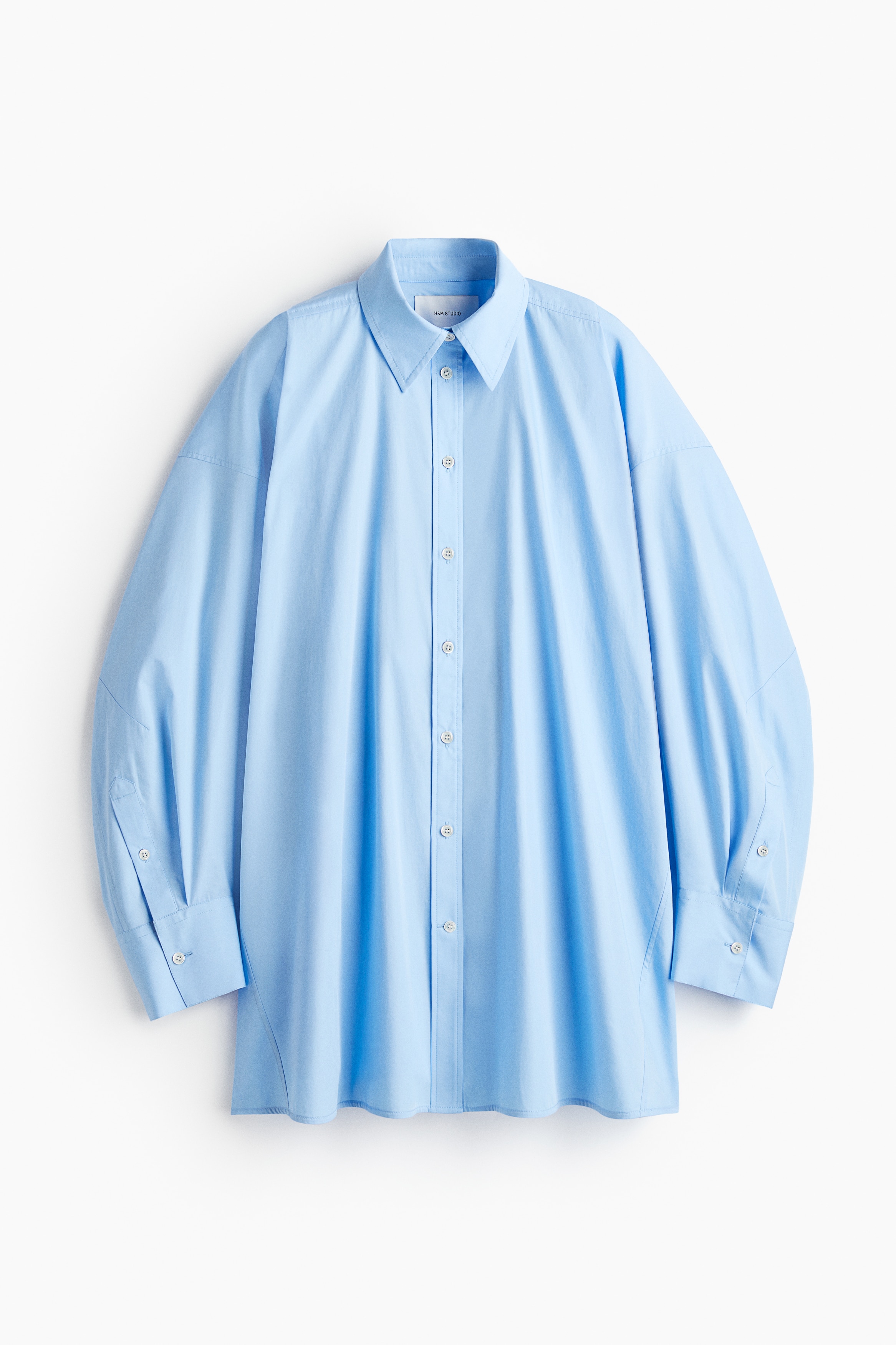 Oversized poplin shirt - Light blue