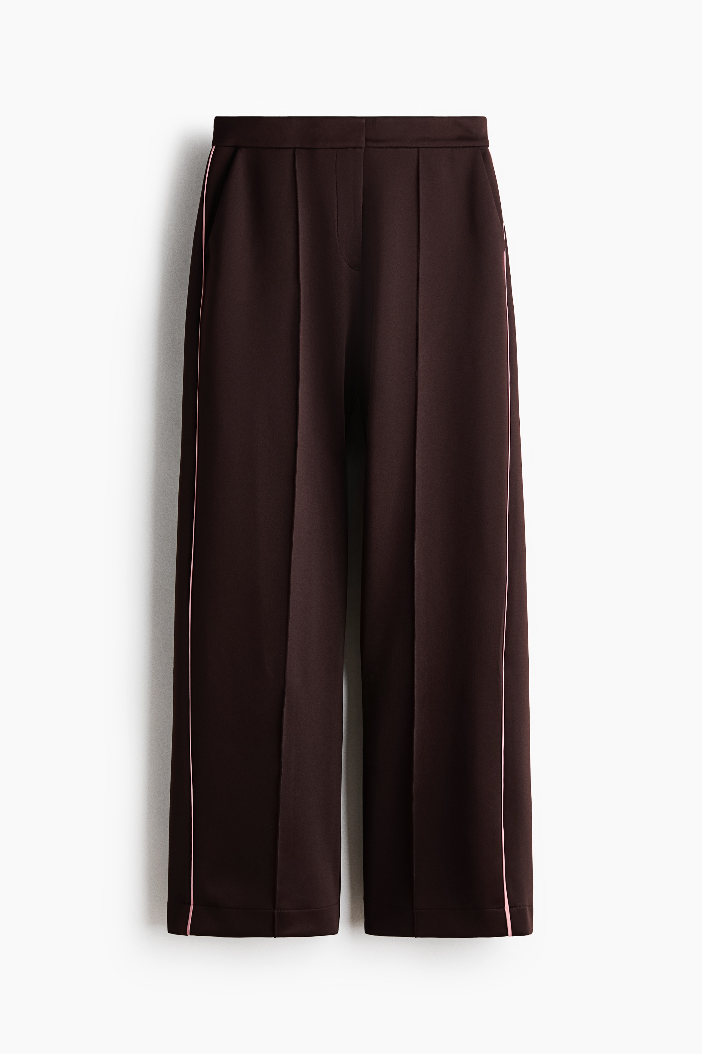 Pantalon chic en scuba - Marron foncé/Noir