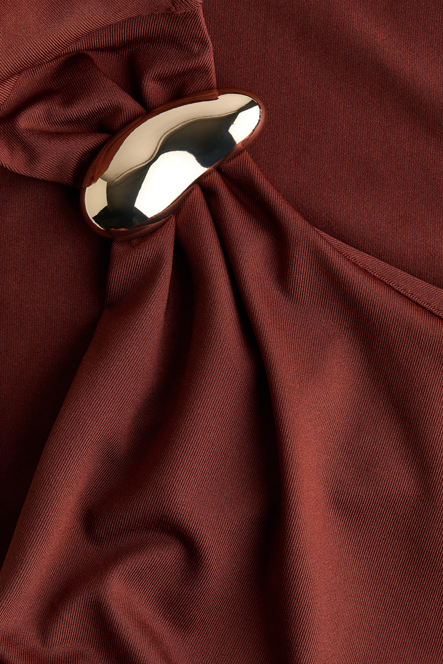 Top drappeggiato - Rosso ruggine/Nero/Beige - 6