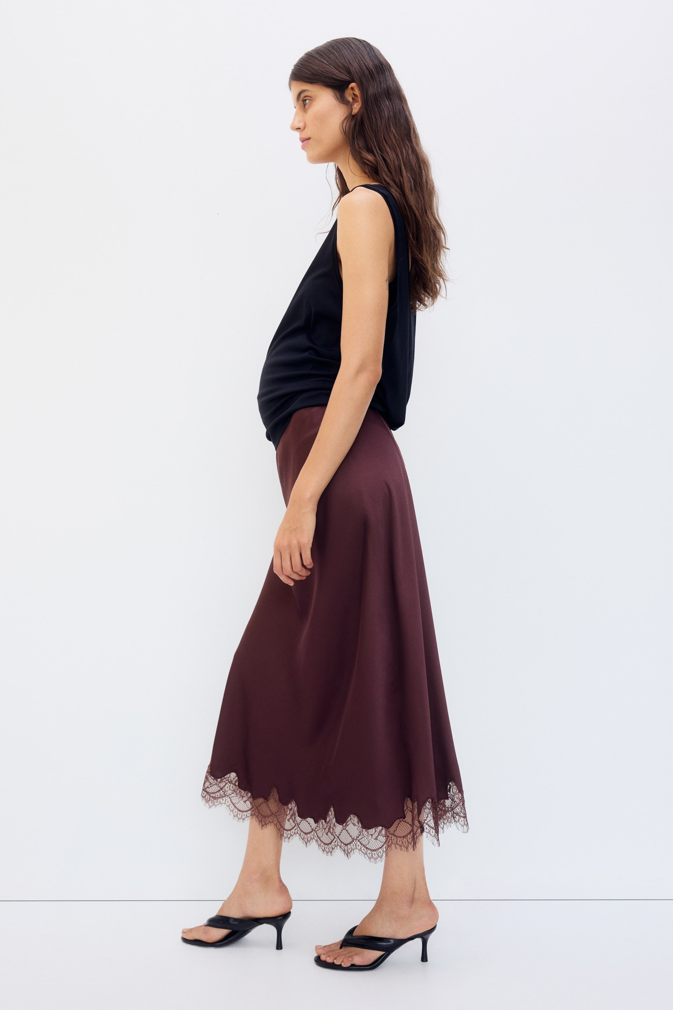 Jupe-culotte MAMA avec dentelle