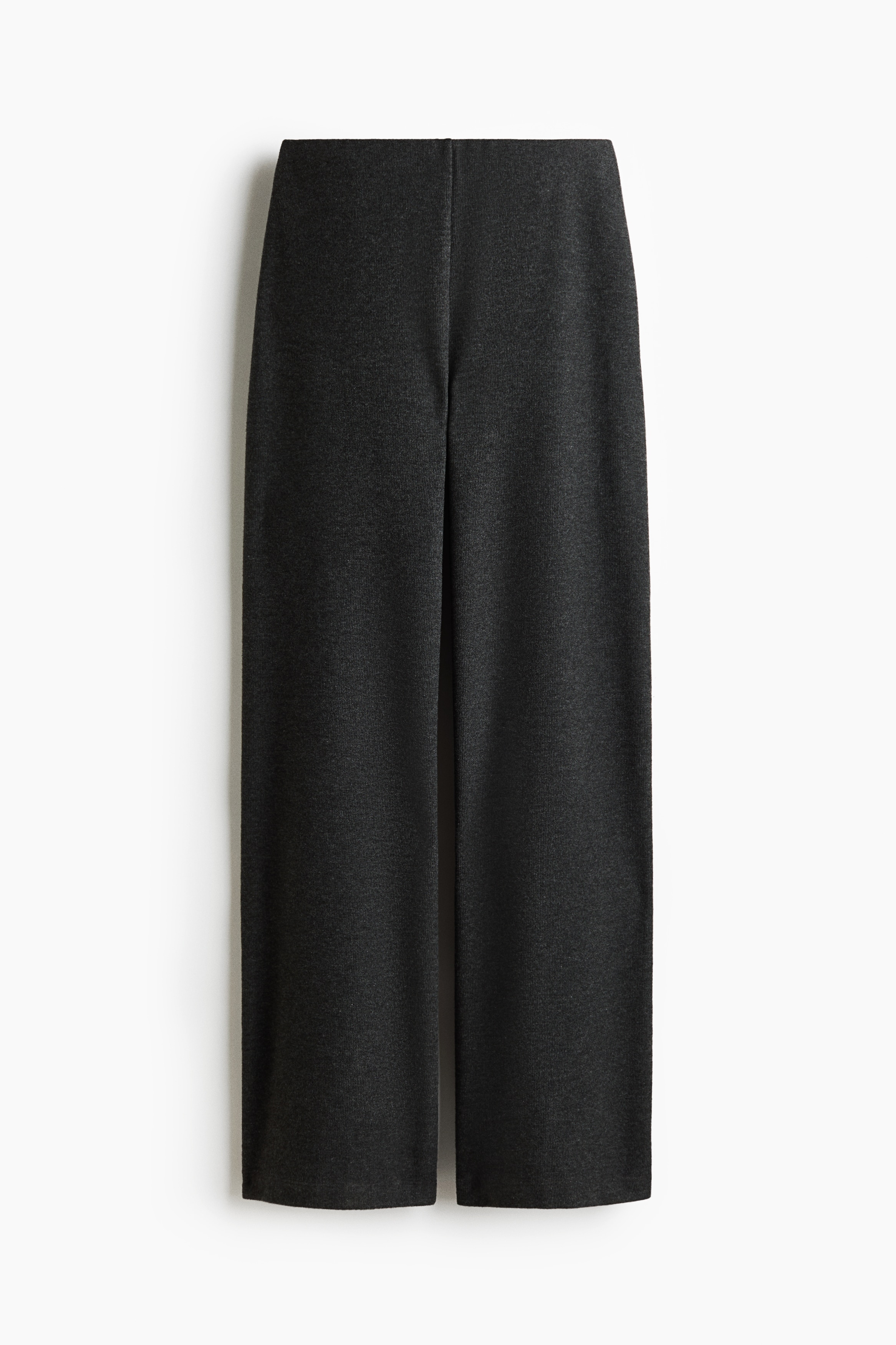 Gerade Strickhose - Dunkelgraumeliert