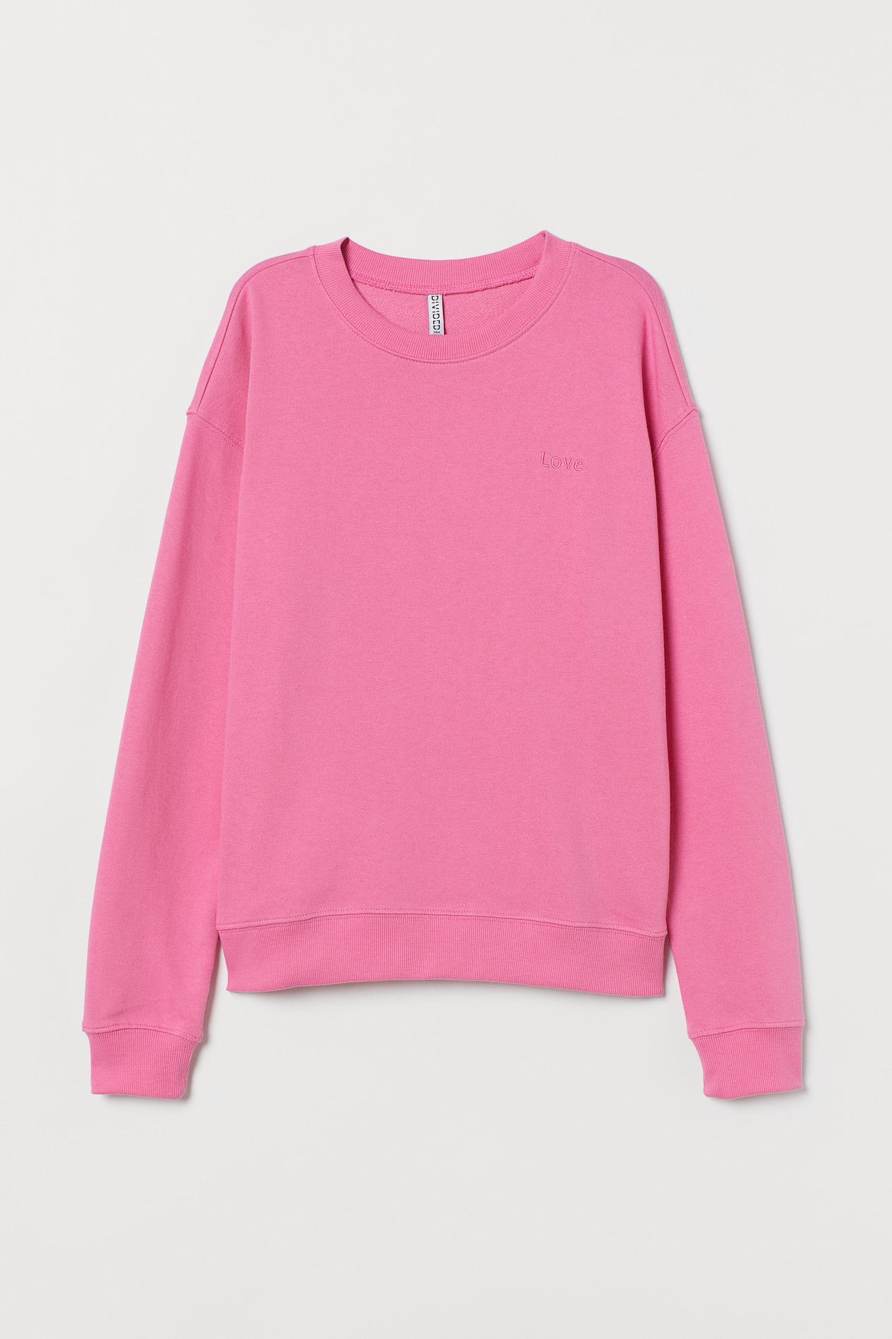 Sweatshirt - Crew-neck - Long sleeve - Pink/Love - Ladies | H&M US