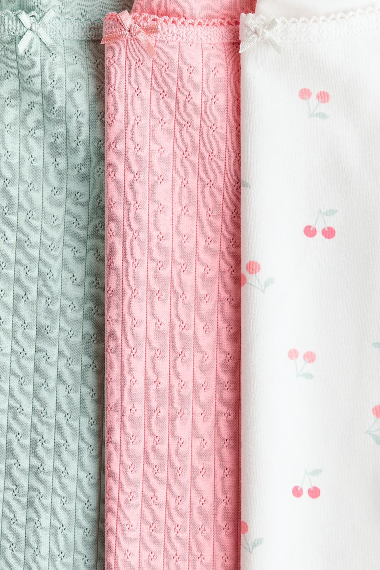 3-pack cotton strappy tops - White/Cherries/White/Berries/Light blue/Floral - 2