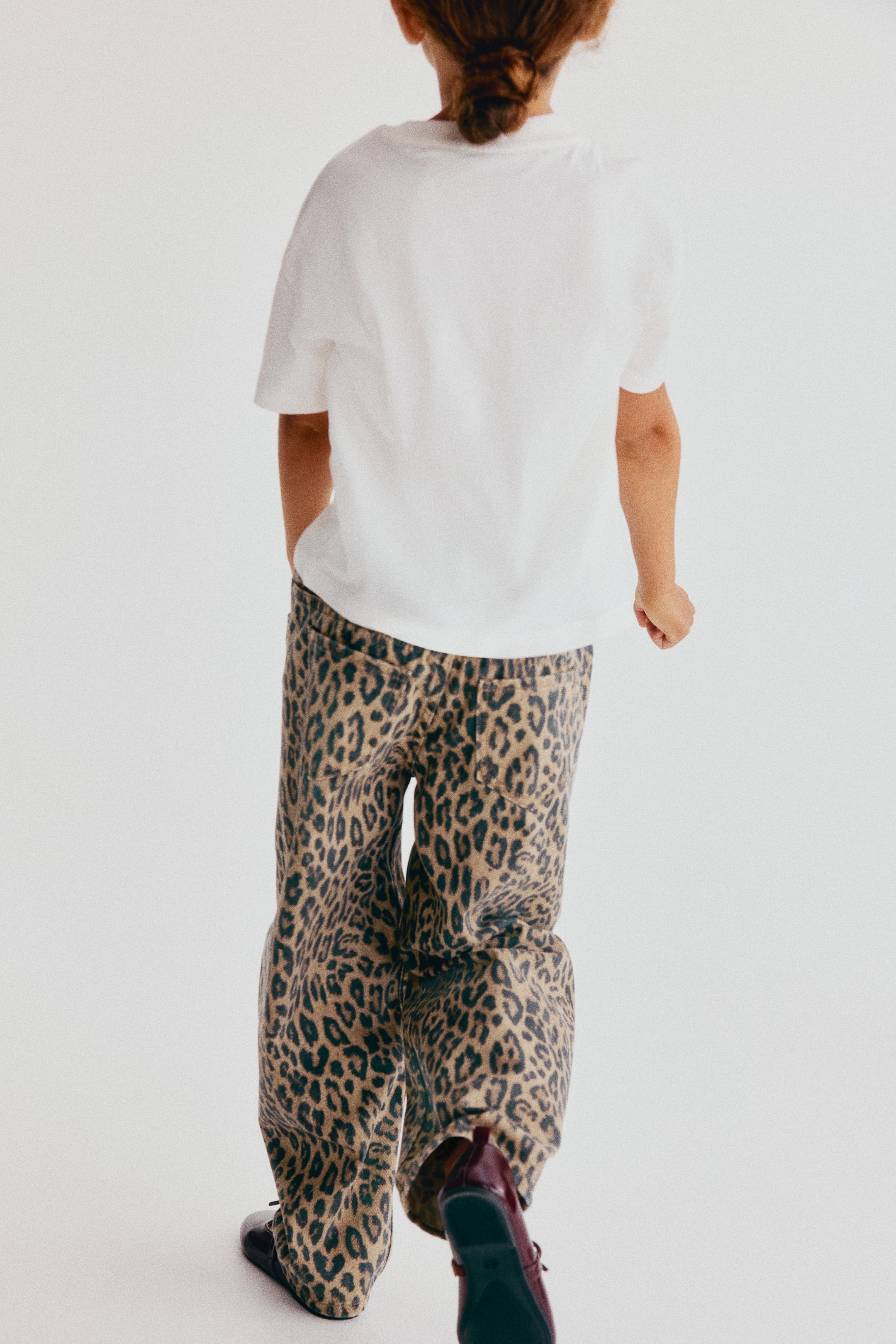 Barrel-Leg Cotton Pants