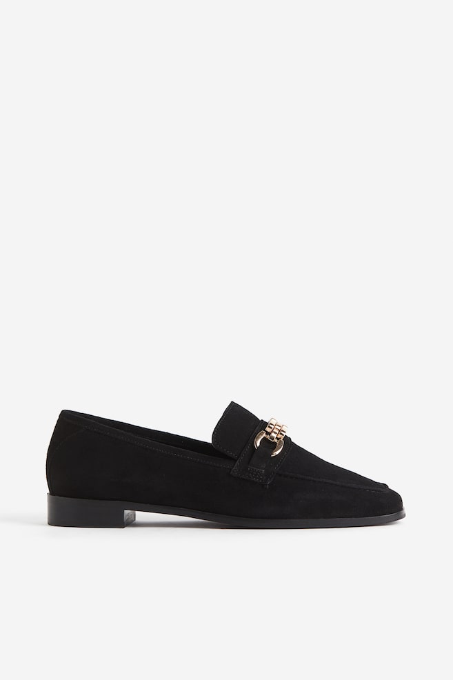 Suede loafers - Black - 1