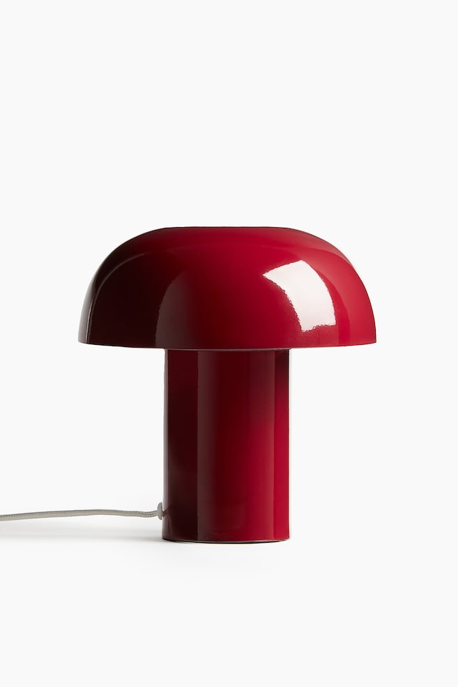 Kovová stolní lampa - Tmavě červená/Hnědá/Stříbrná/Světle béžová/Tmavě zelená/Olivově zelená/Světle béžová/Tlumená modrá/Hořčicově žlutá/Tlumená růžová - 1