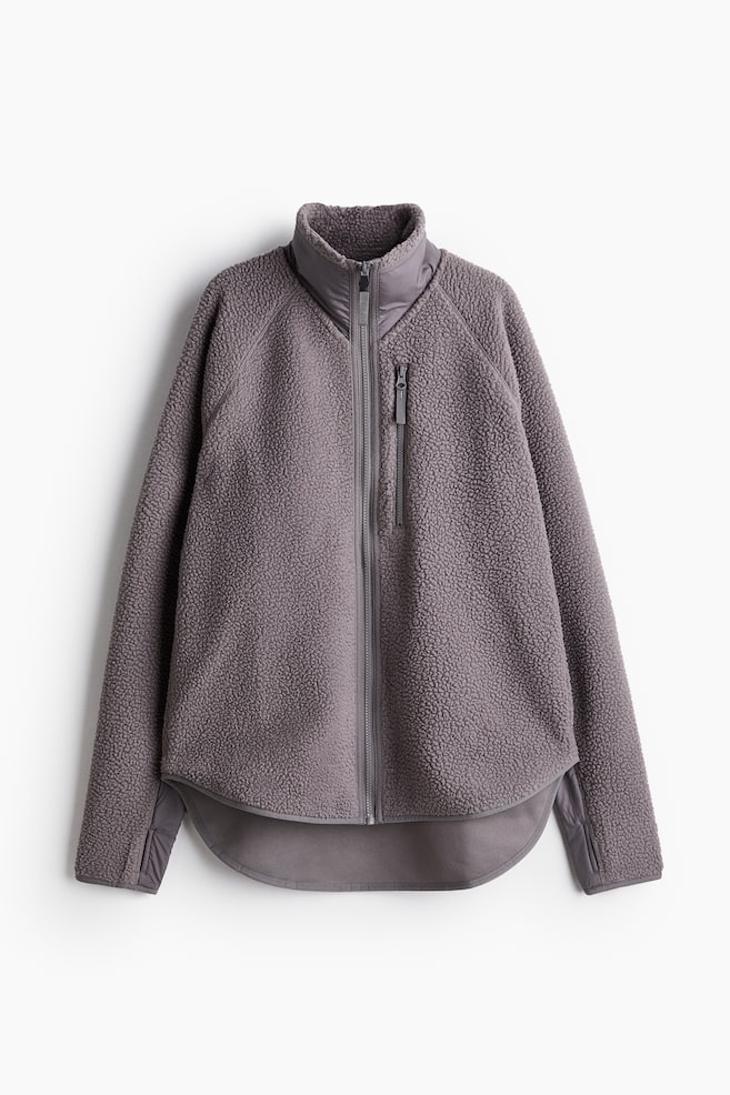Veste de sport en tissu Teddy bear - Gris - 1
