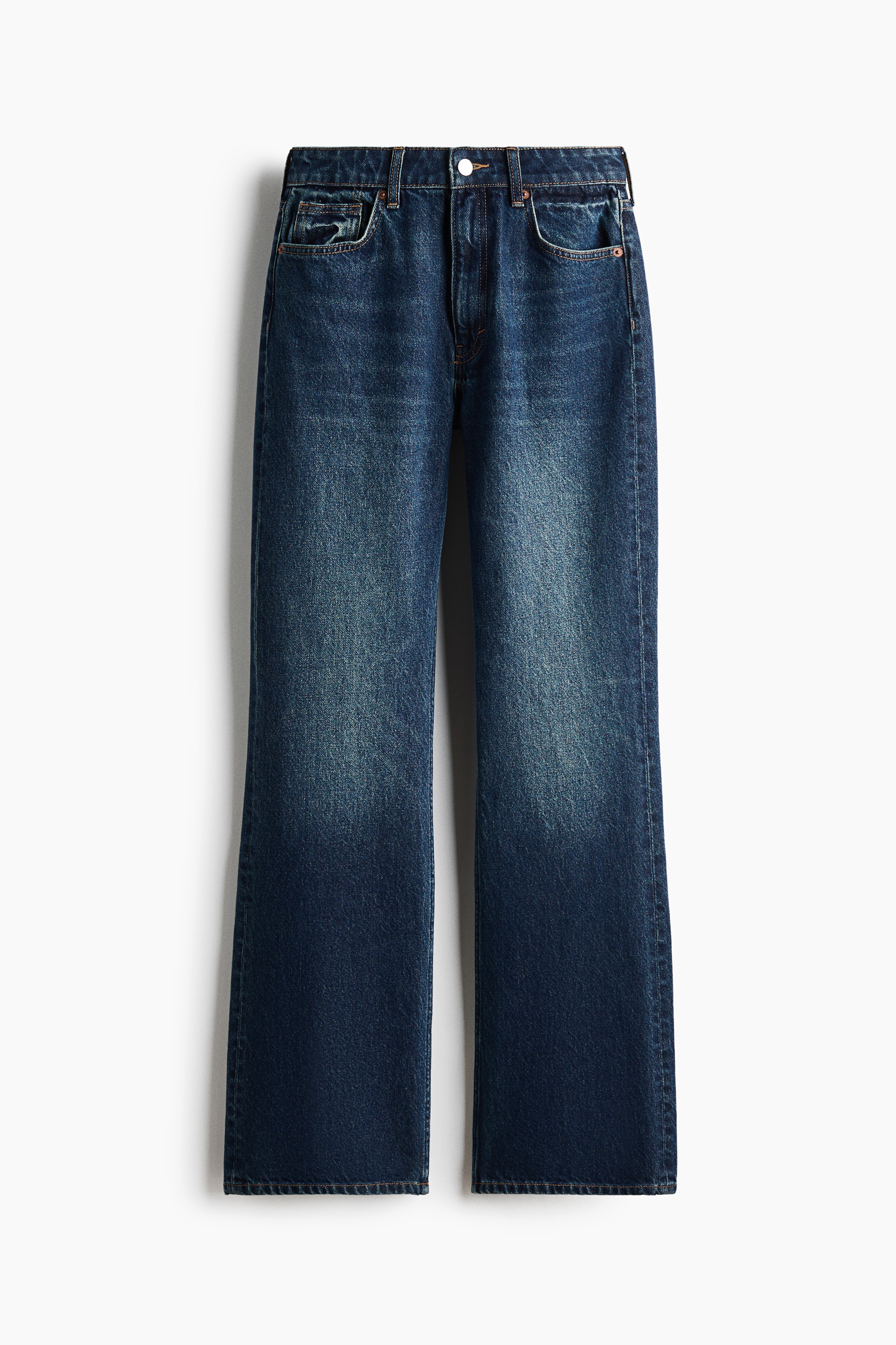 Bootcut High Waist Jeans - Bleu denim foncé/Noir