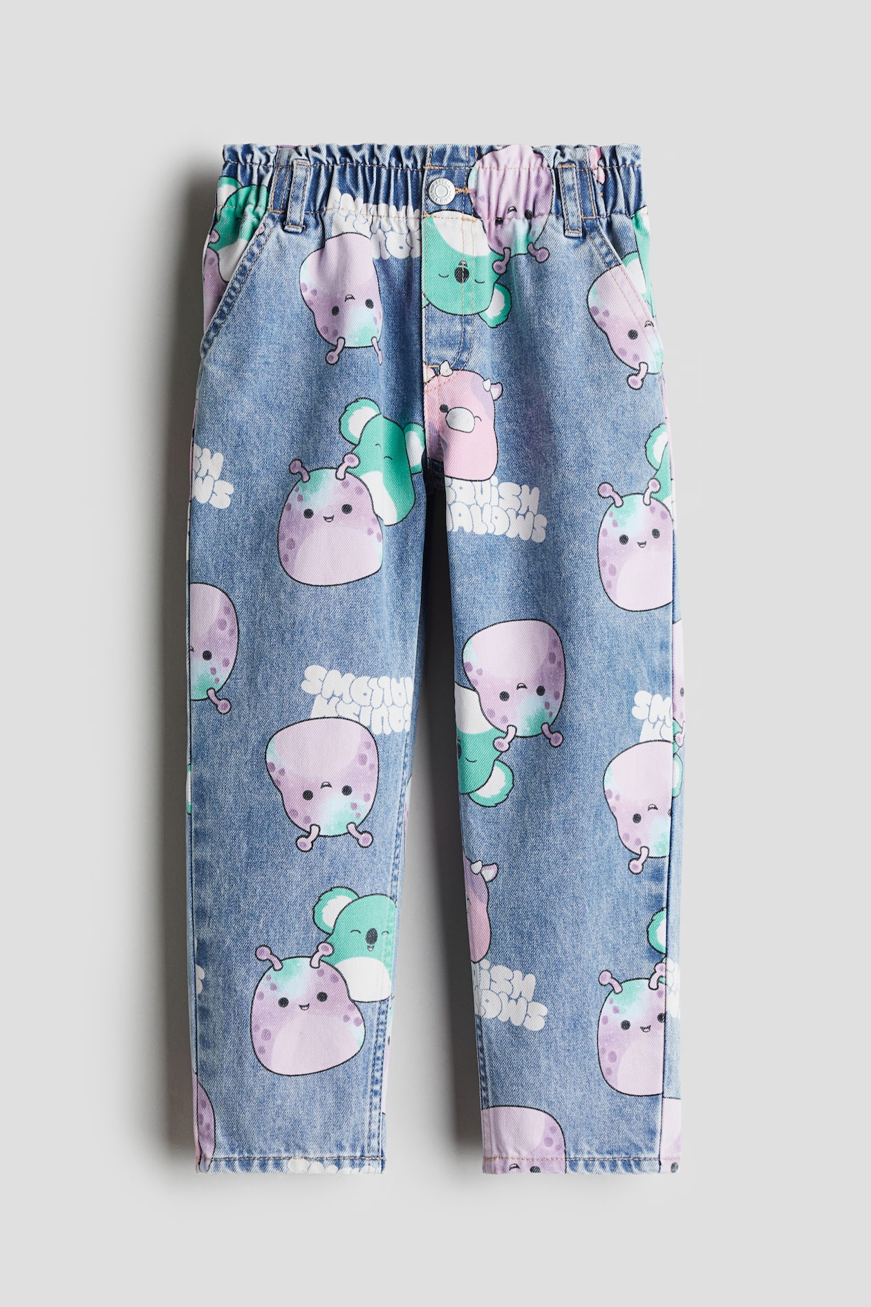 Relaxed Fit Paper Bag Jeans Azul denim/Squishmallows Kids H&M MX