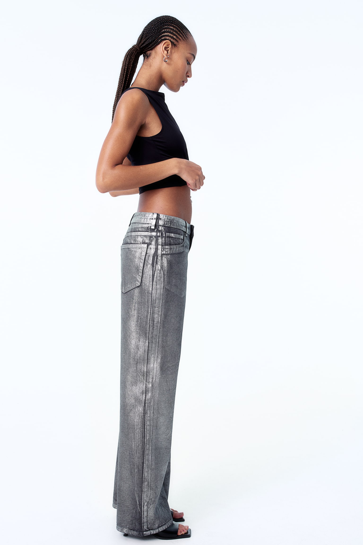 Wide High Jeans - Silver-coloured - 3