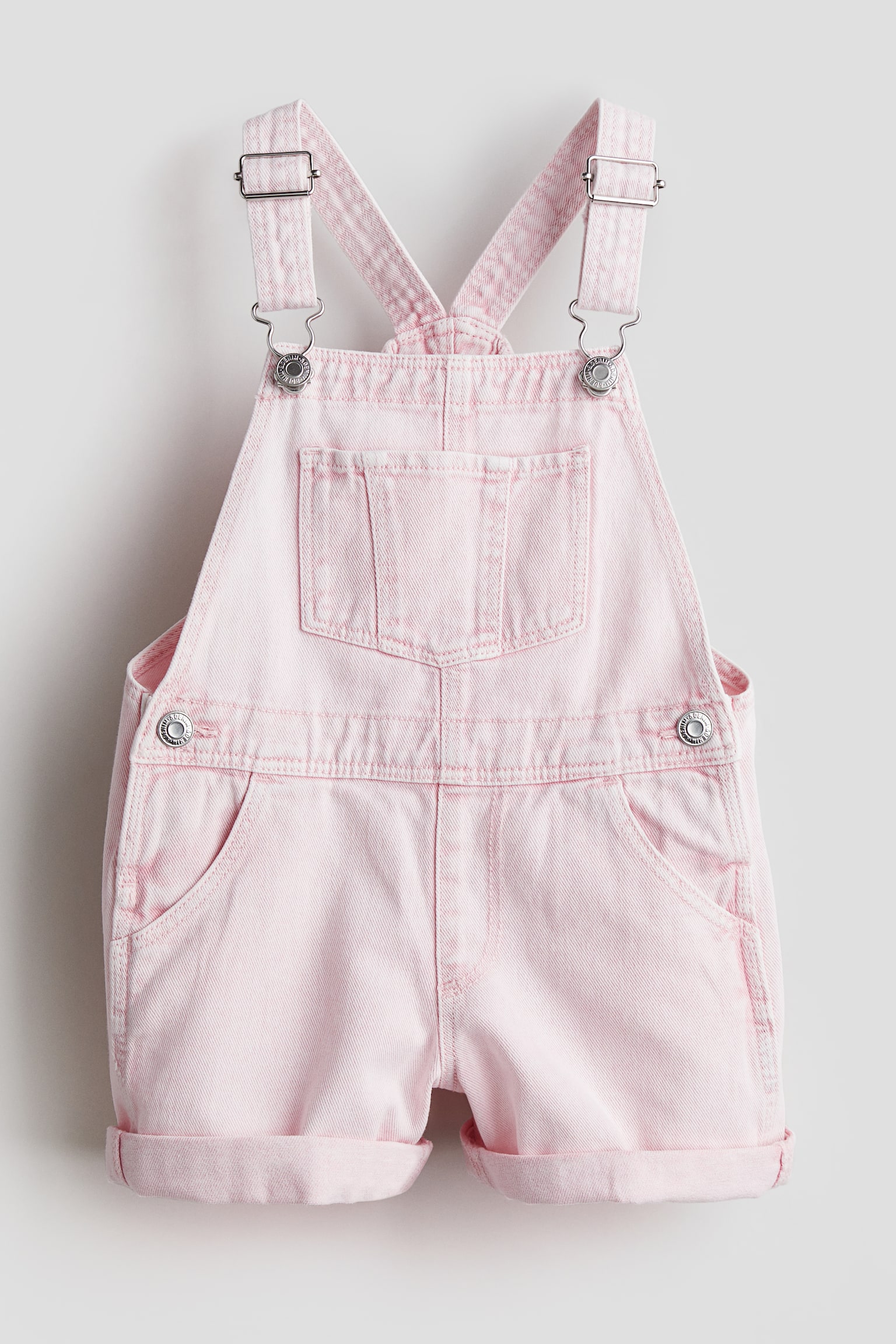 Denim Dungaree Shorts - Light pink/Light denim blue/Denim blue - 1