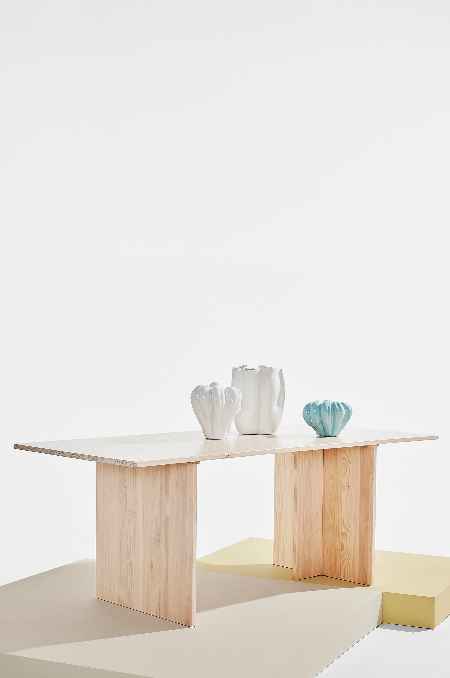 Table À Manger Bonjour - Blanchi/Noyer