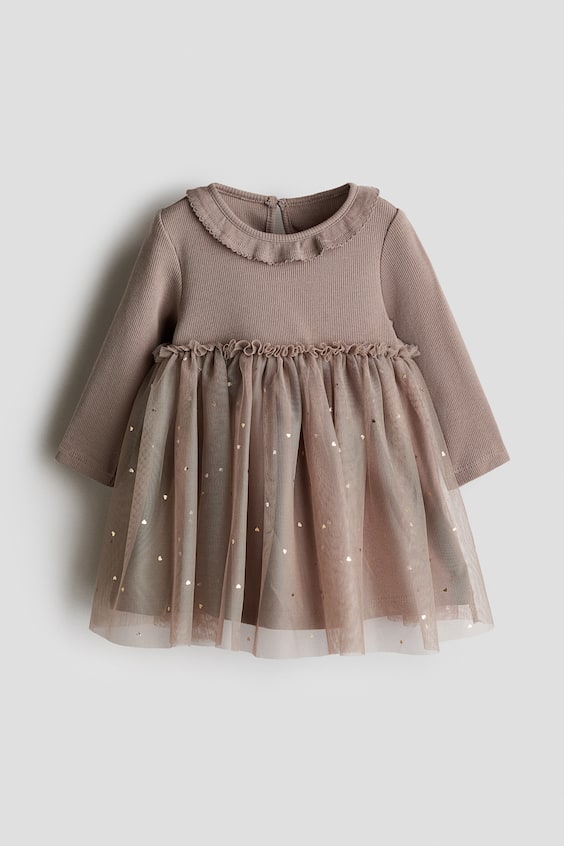 Детские платья H&M Cotton Dress with Tulle Skirt