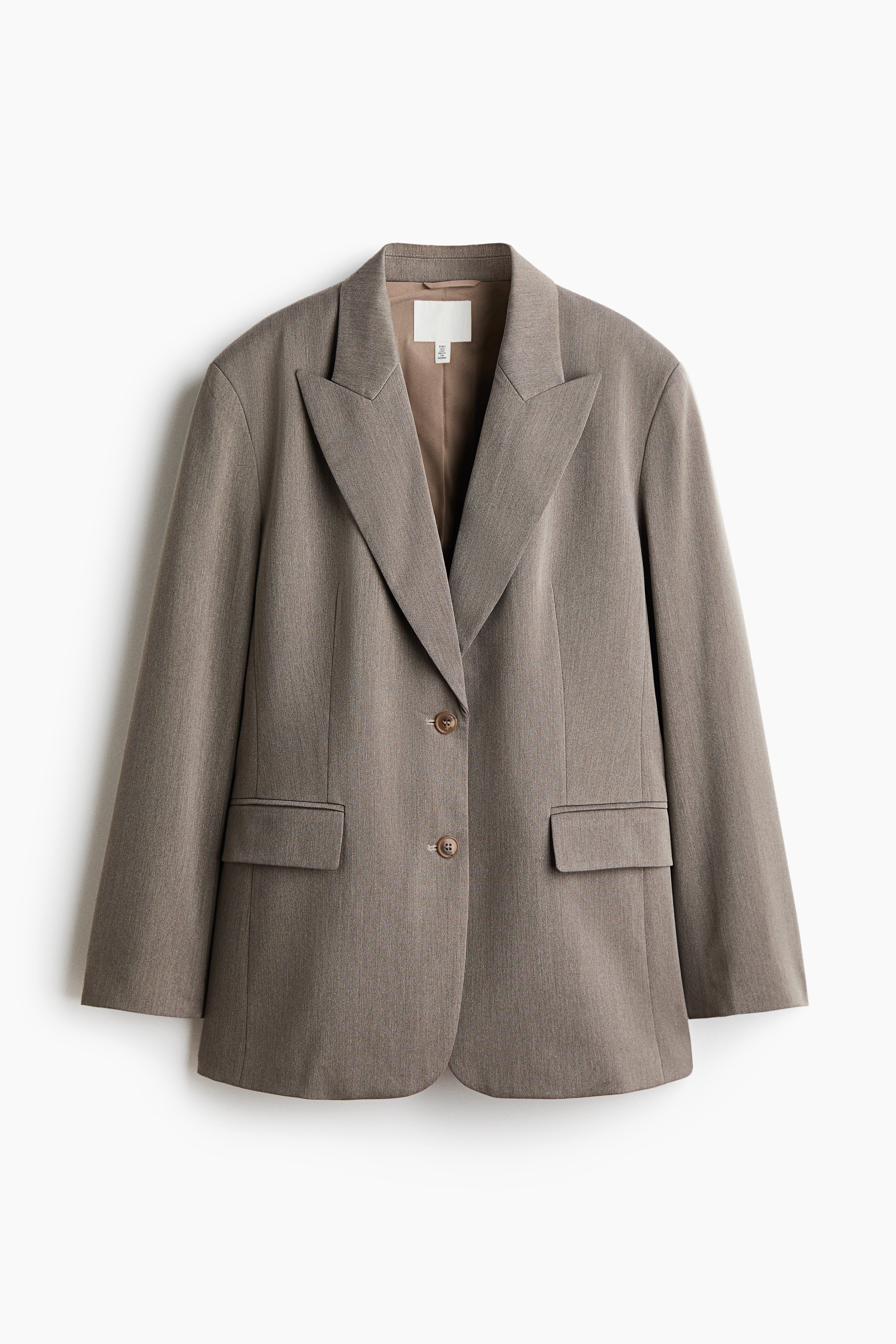 Einreihiger Twillblazer - Graubraun