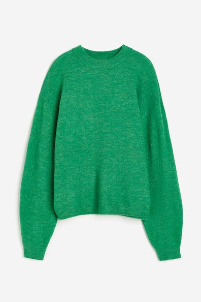 Knitted jumper - Green - Ladies | H&M GB