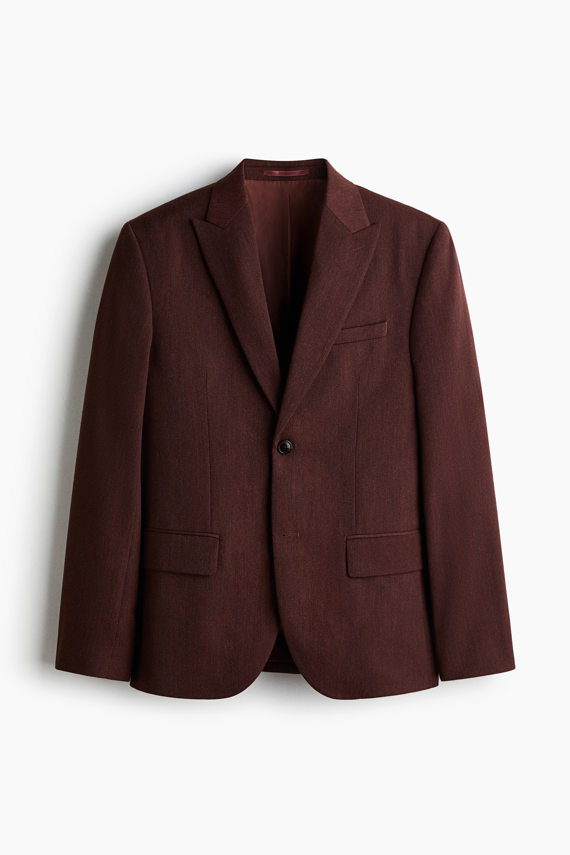 Regular Fit Single-breasted jacket - Dark brown