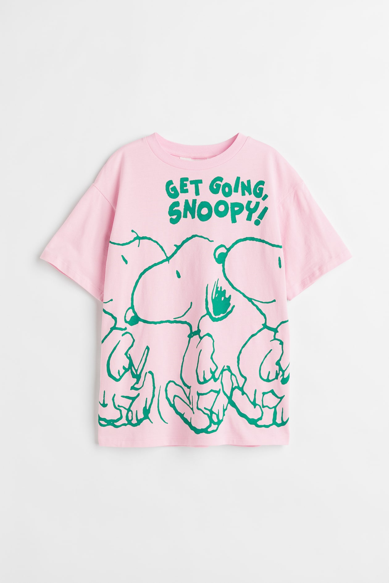 Oversized Printed T-shirt - Light pink/Snoopy - Kids | H&M US