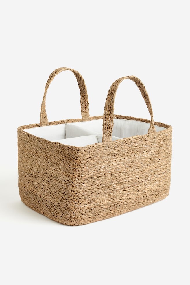 Panier à couches en jonc de mer - Beige - 1